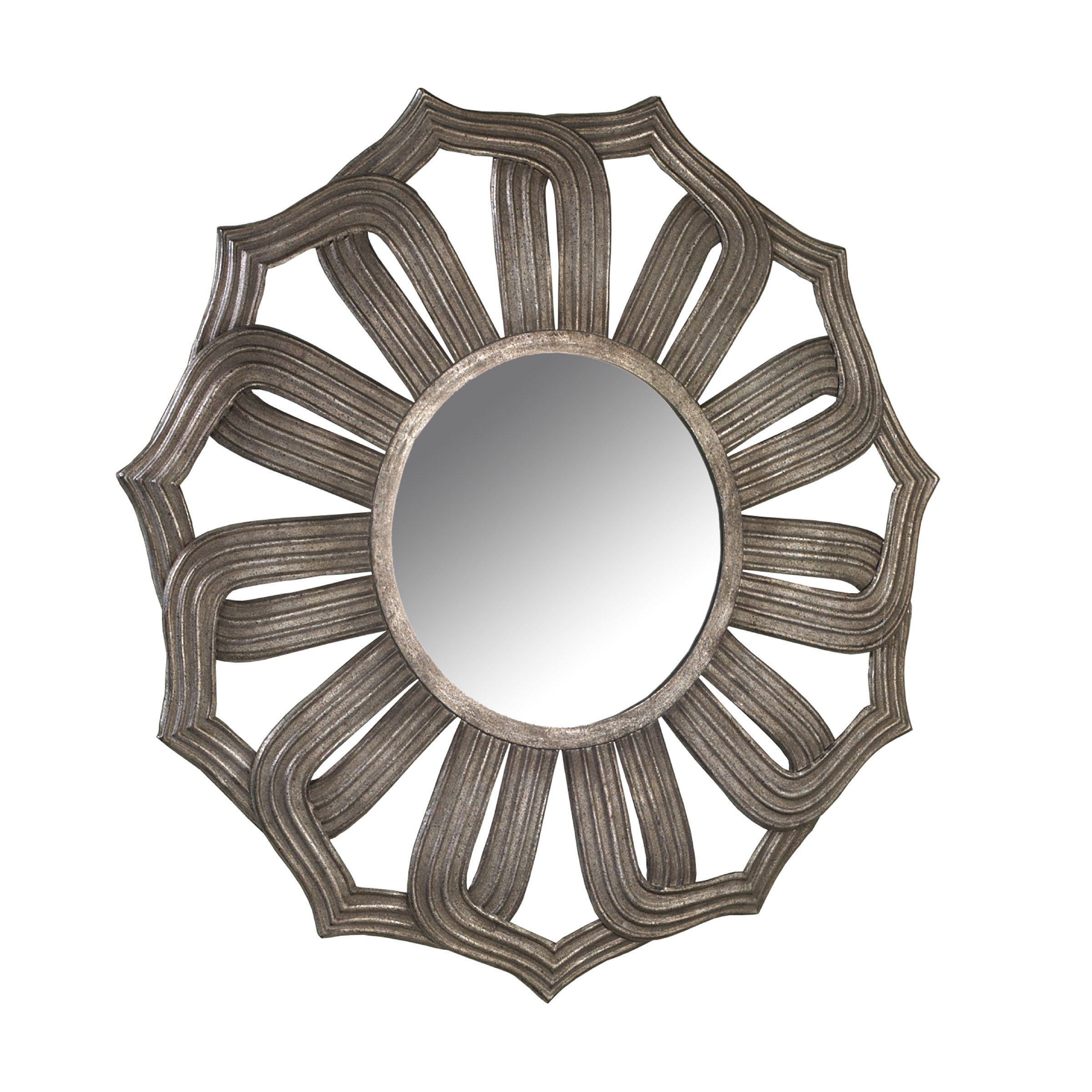 Bombay Company Antiqued Silver Lotus Mirror & Reviews Wayfair