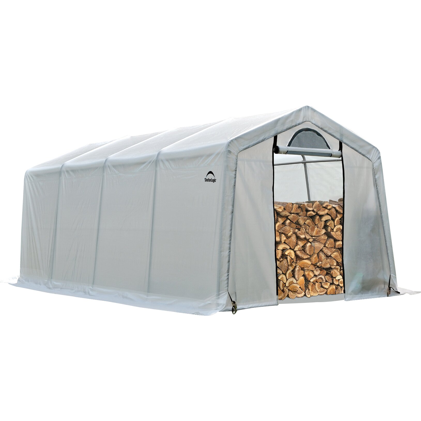 ShelterLogic Firewood Seasoning Shed 10 Ft. x 20 Ft. Plastic Log Store 