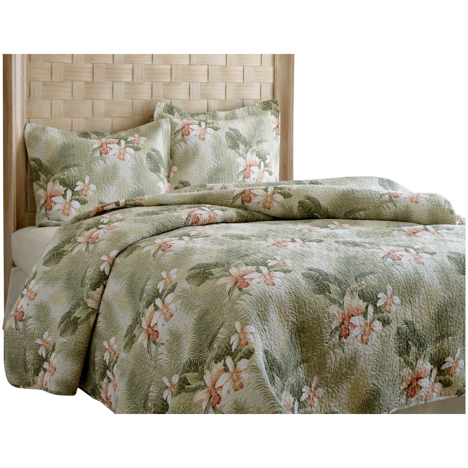 Tommy Bahama Bedding Tommy Bahama Tropical Orchid 3 Piece Reversible ...