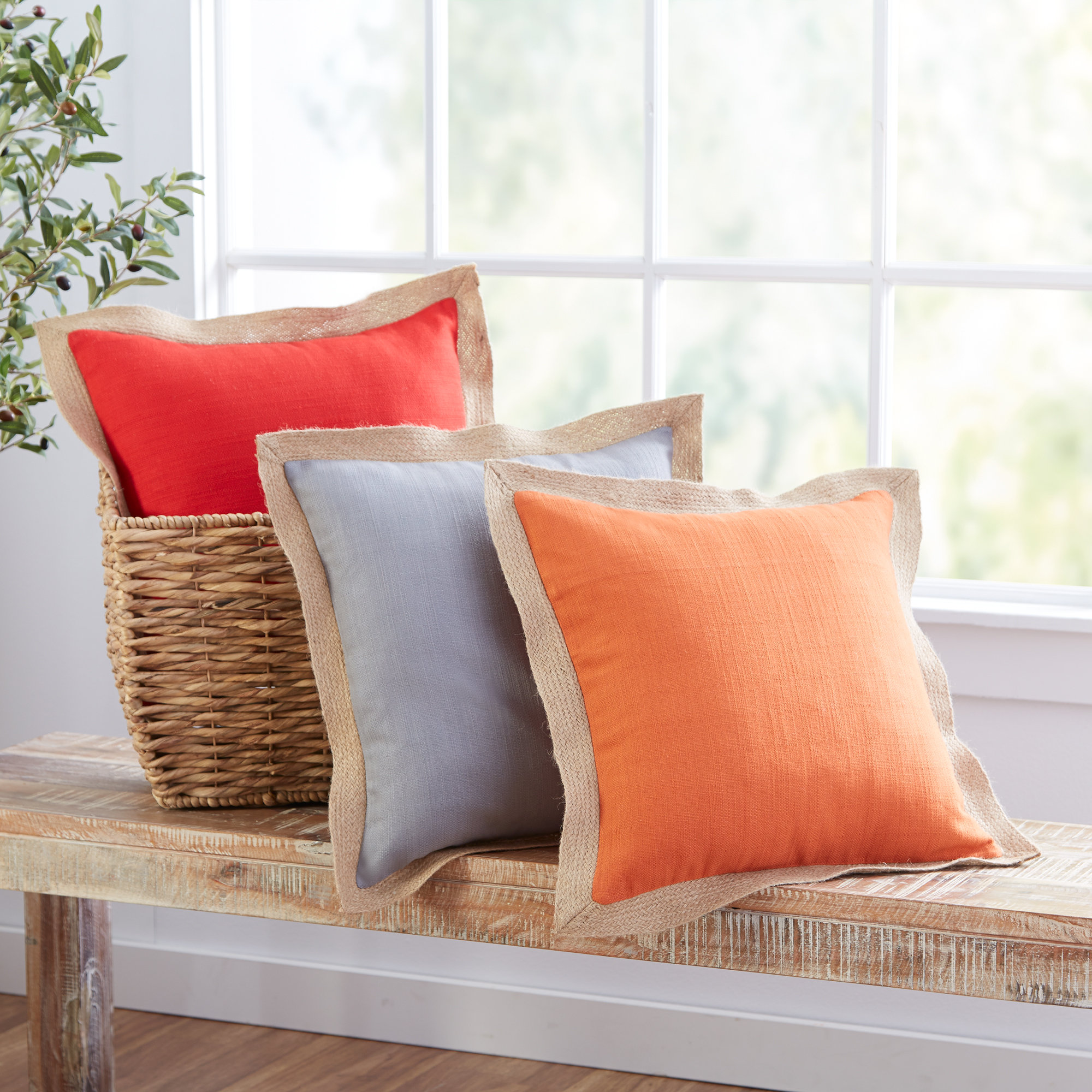 Birch Lane Cadence Jute Trim Pillow Cover & Reviews Wayfair