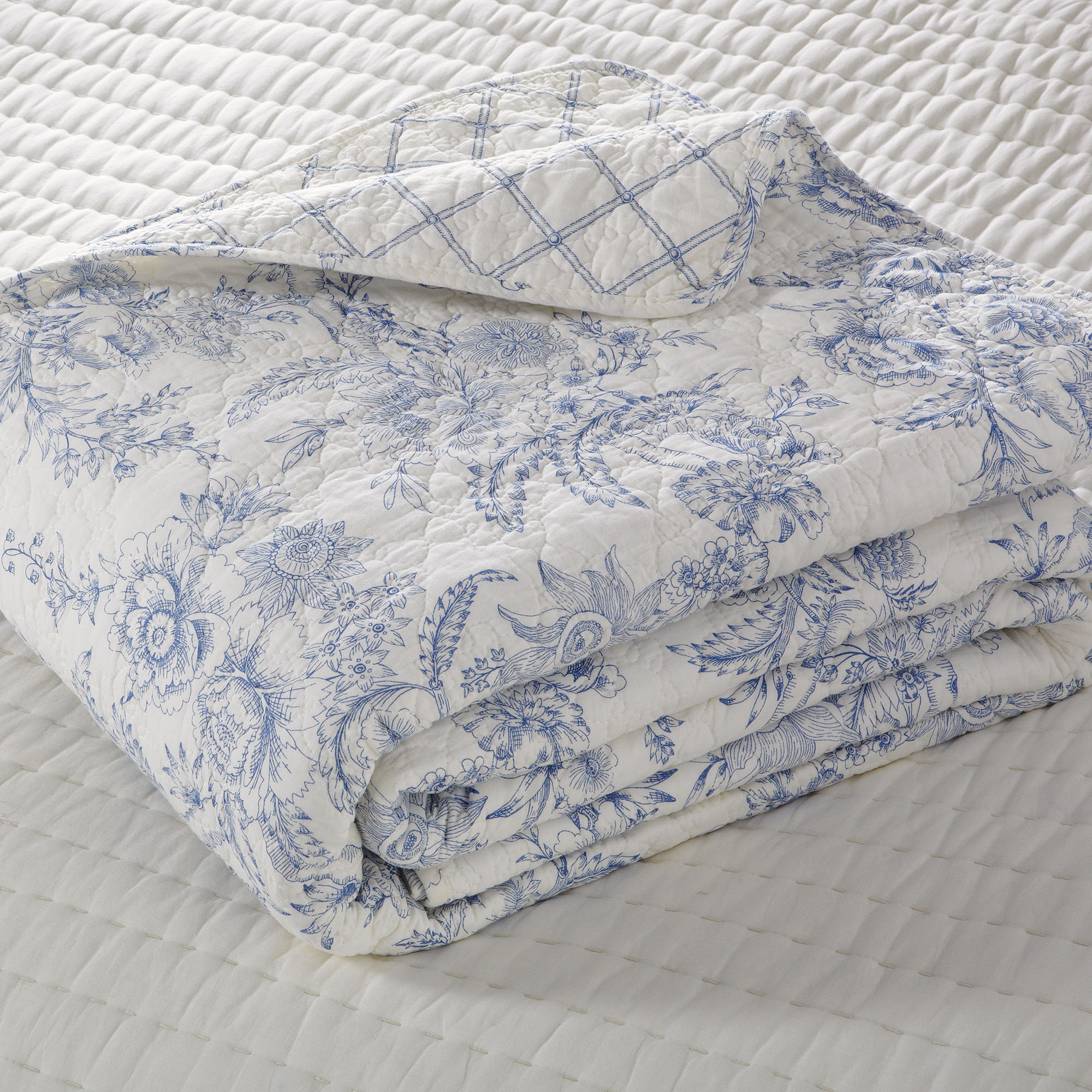 Birch Lane Karen Blue Reversible Quilt Collection & Reviews Birch Lane