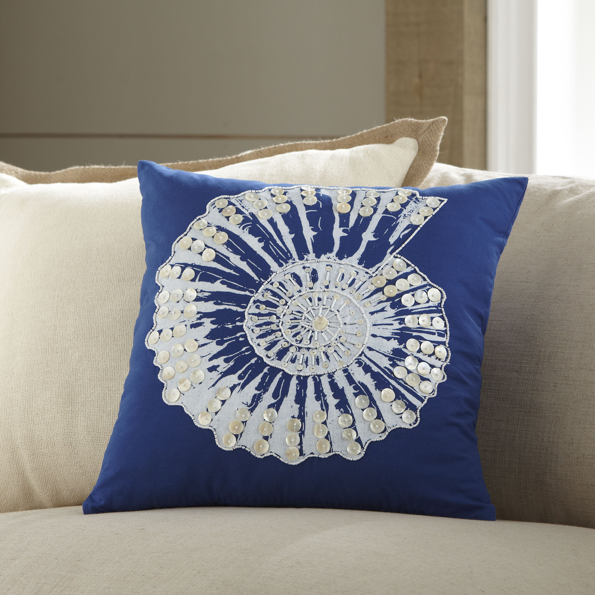 Birch Lane Nautilus Embellished Throw Pillow & Reviews Wayfair