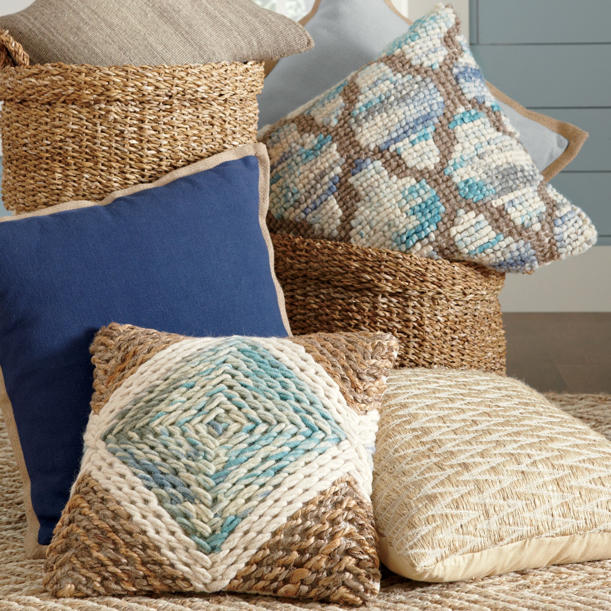 Birch Lane Shayna Jute Trim Pillow Cover & Reviews | Wayfair