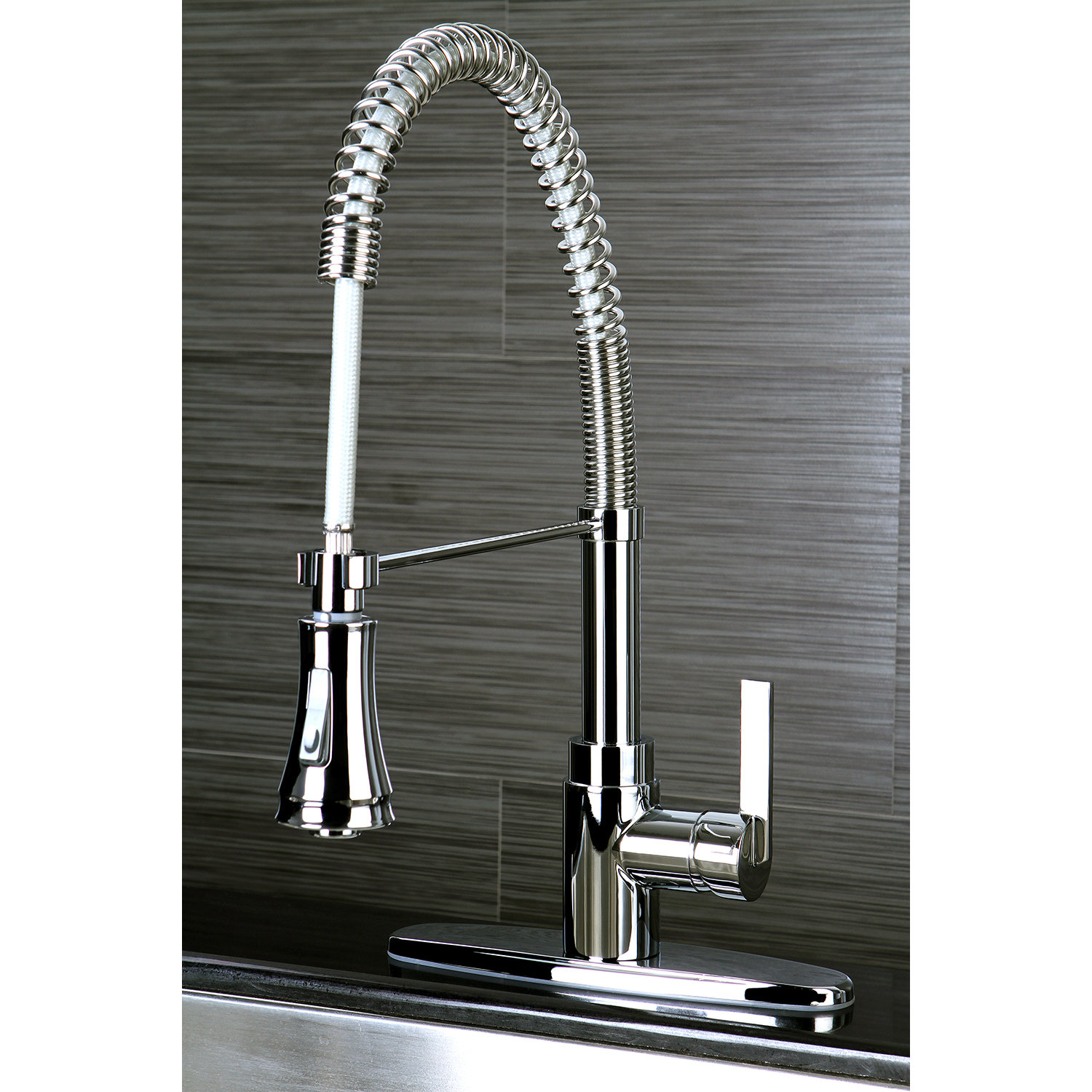 Kingston Brass Continental Gourmetier Single Handle PullDown Spray