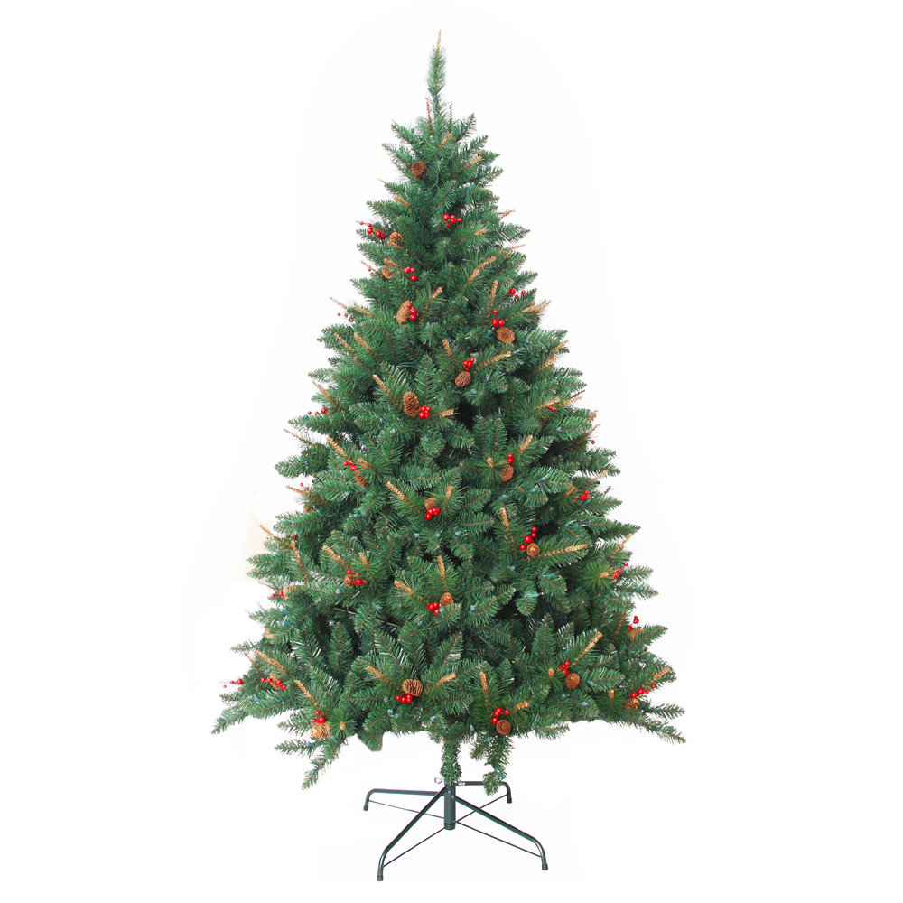 jeco inc pre lit 7 green berrywood pine artificial jeco inc pre lit 7 green berrywood pine artificial