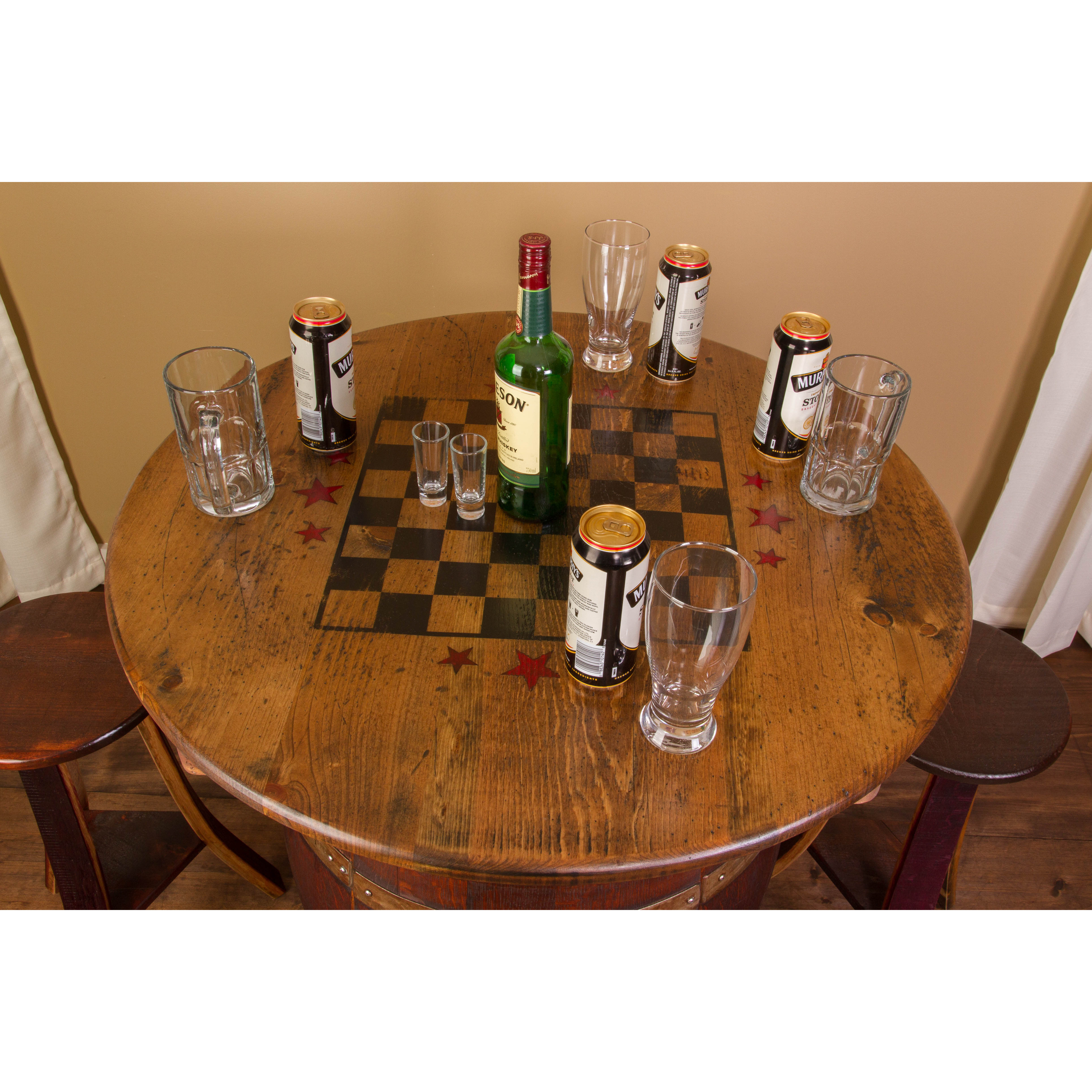 Napa East Collection Whiskey Barrel 5 Piece Pub Table Set Wayfair