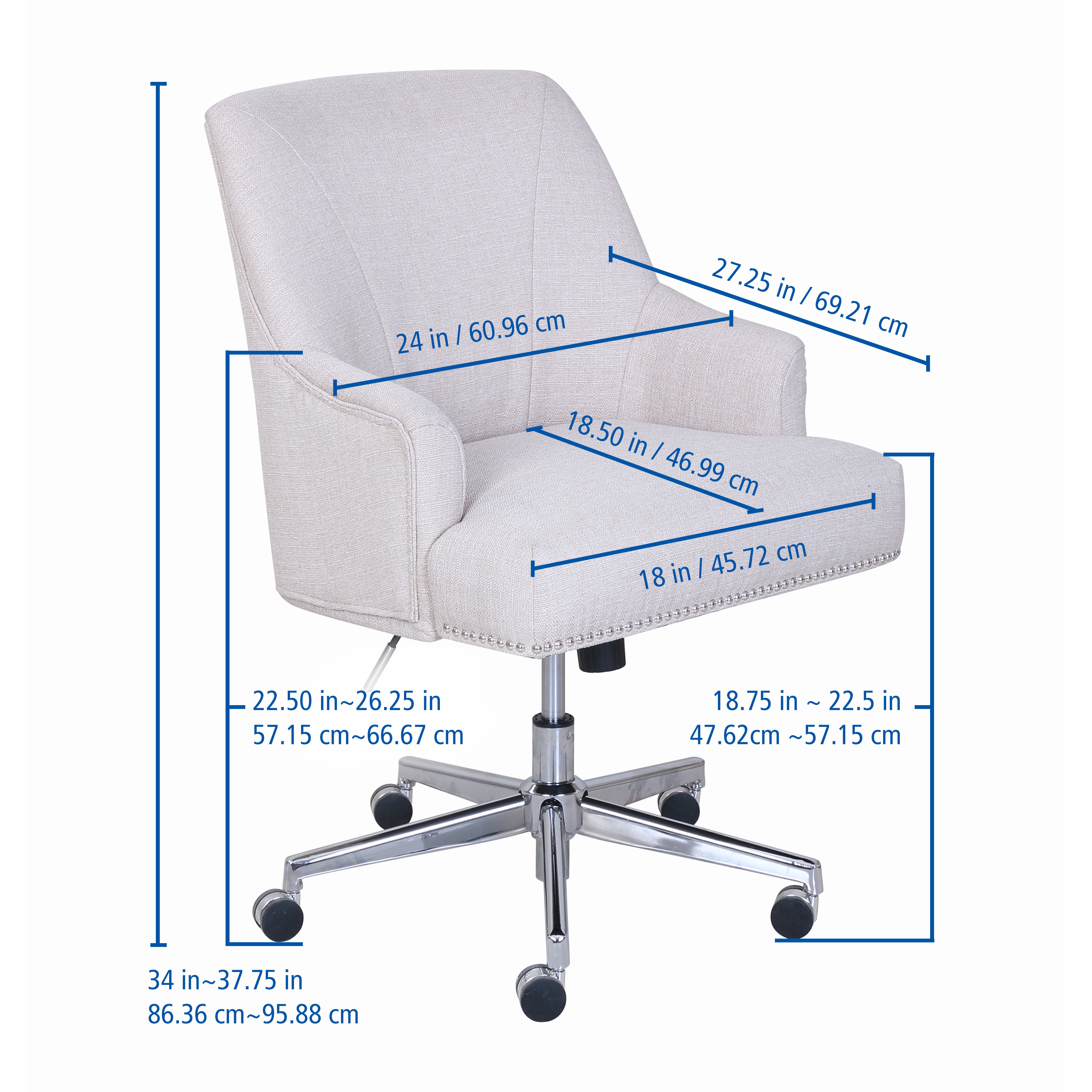 Serta at Home Serta Leighton MidBack Desk Chair & Reviews Wayfair