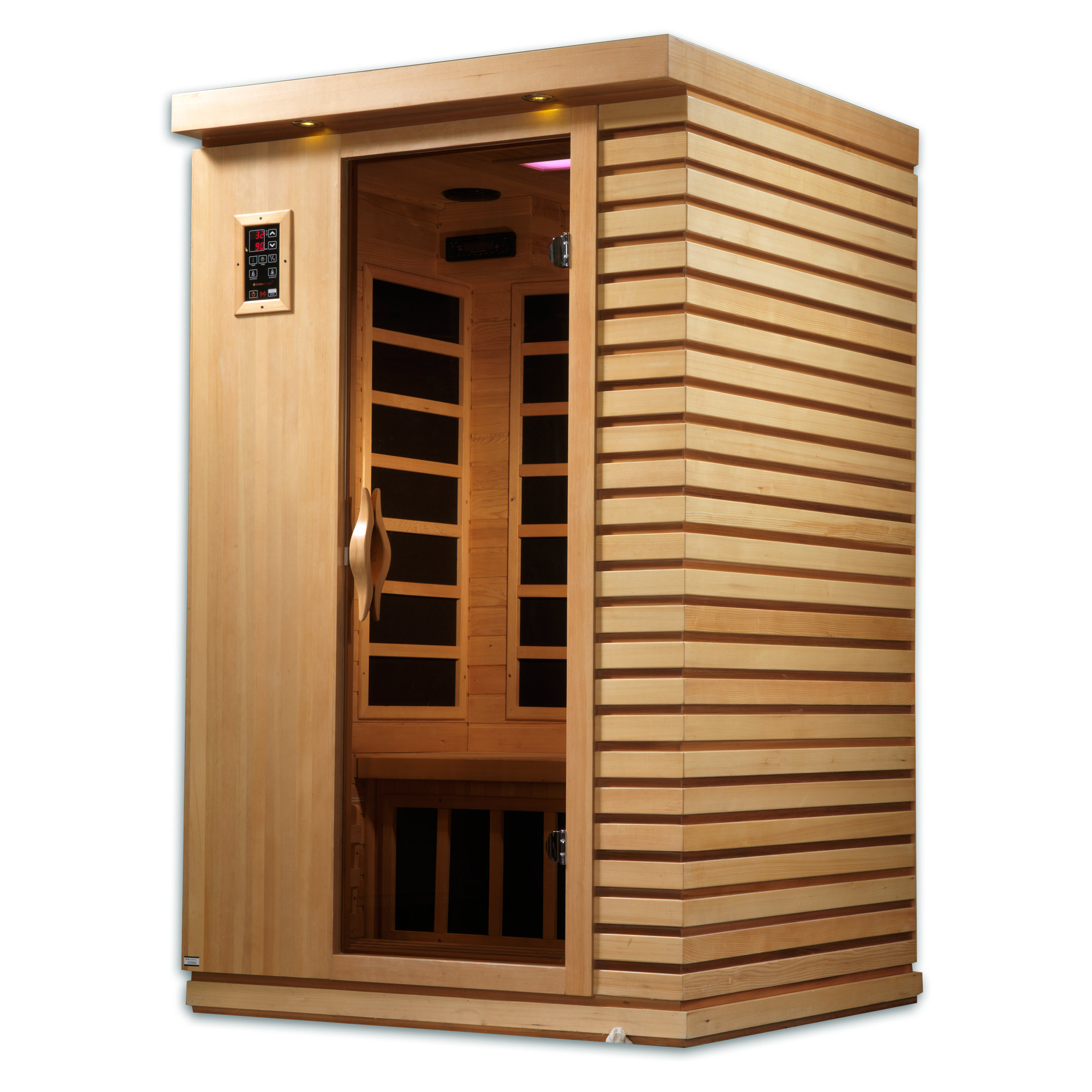 Golden Designs Puretech Low EMF 2 Person IR Carbon FAR Infrared Sauna ...