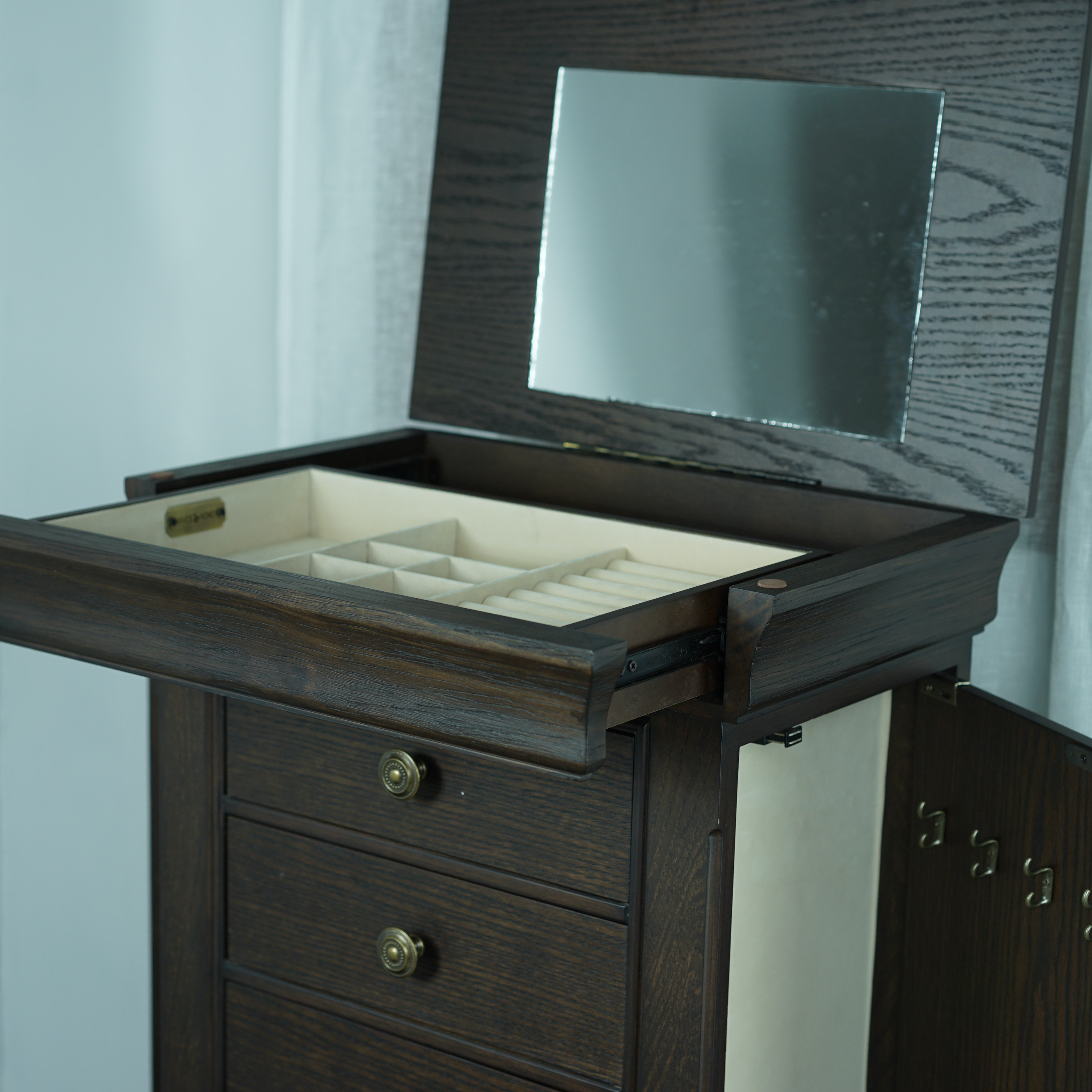 Hives & Honey Haley Jewelry Armoire with Mirror & Reviews Wayfair