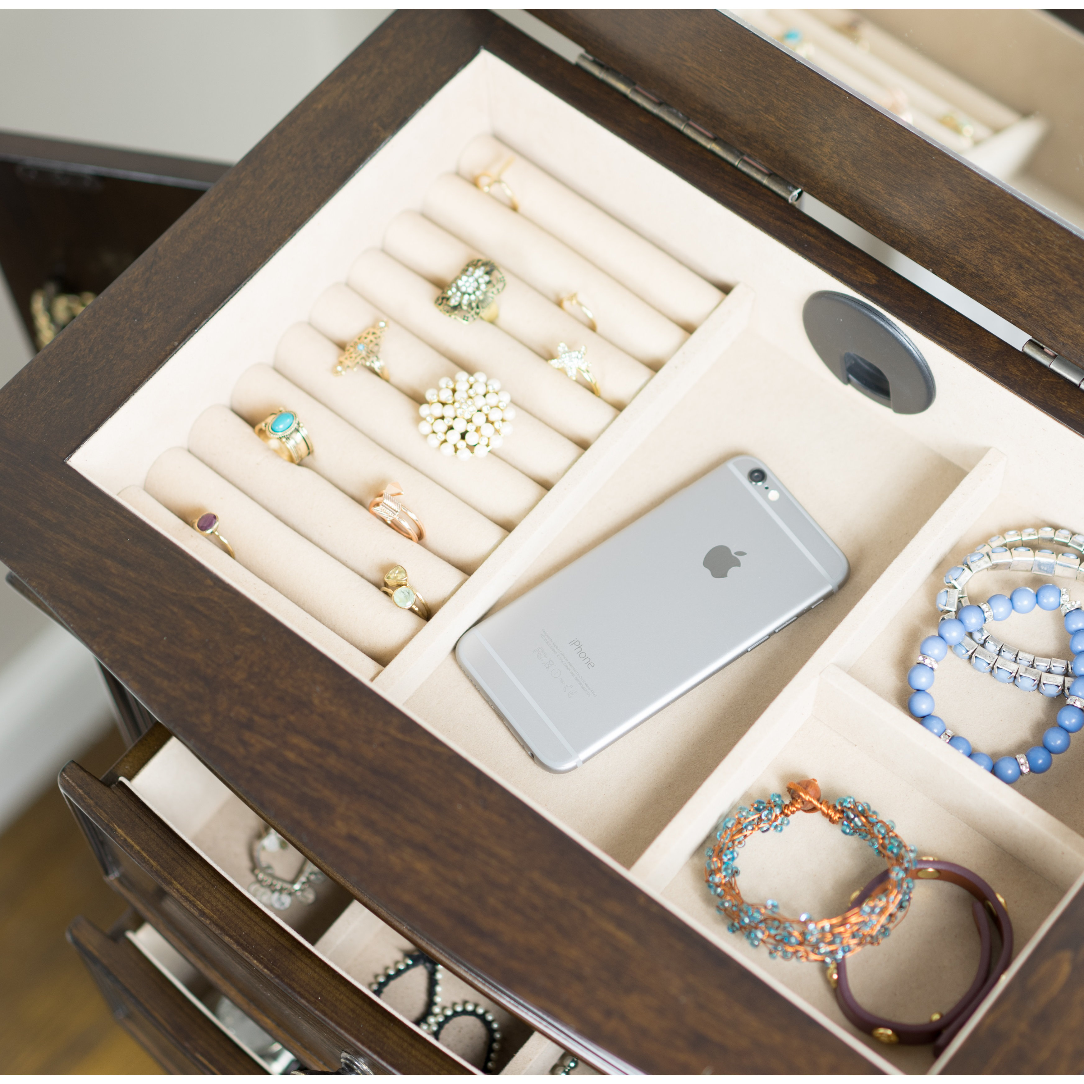 Hives & Honey Landry Jewelry Armoire with Mirror & Reviews Wayfair