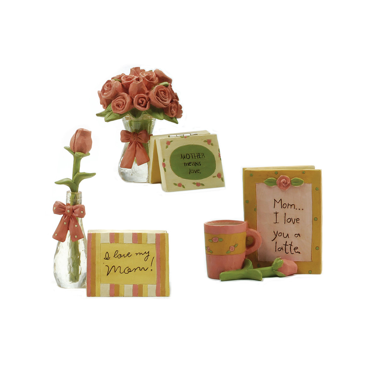 Blossom Bucket 3 Piece Mother's Day Roses and Cards Statue Set | Wayfair