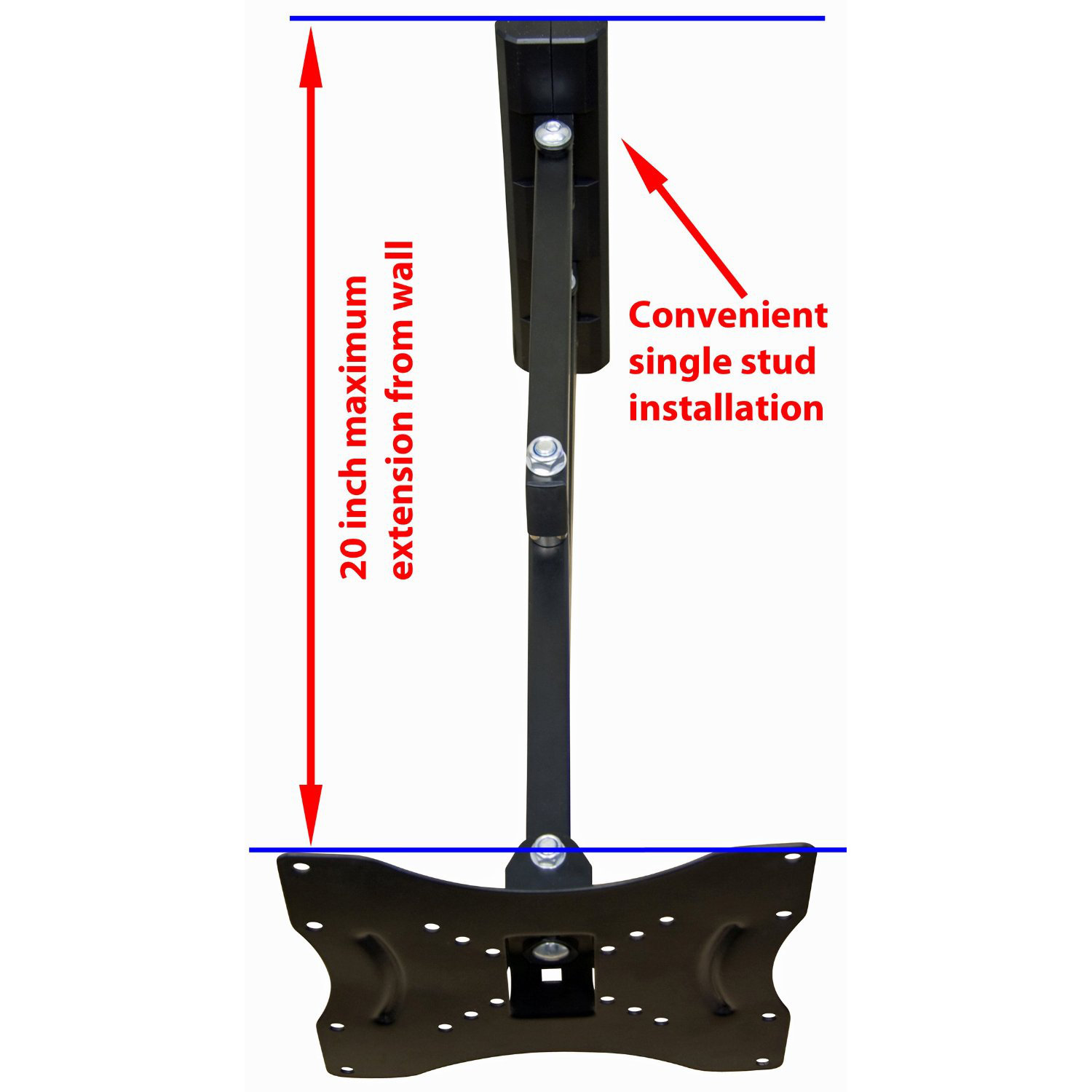 Mount it Full Motion Articulating Arm Wall Mount Bracket for 23" 37