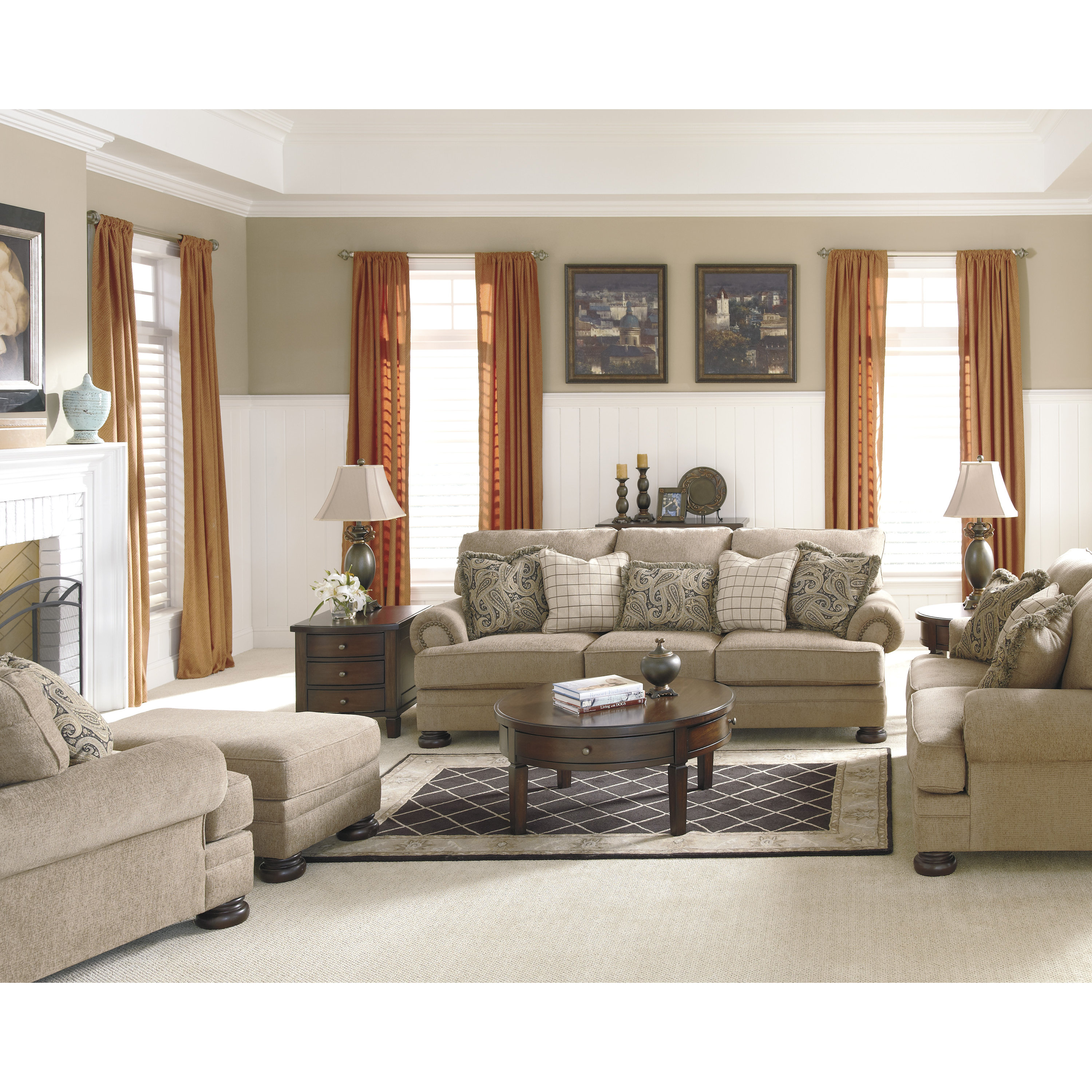 Signature Design by Ashley Dozier Living Room Collection & Reviews ...