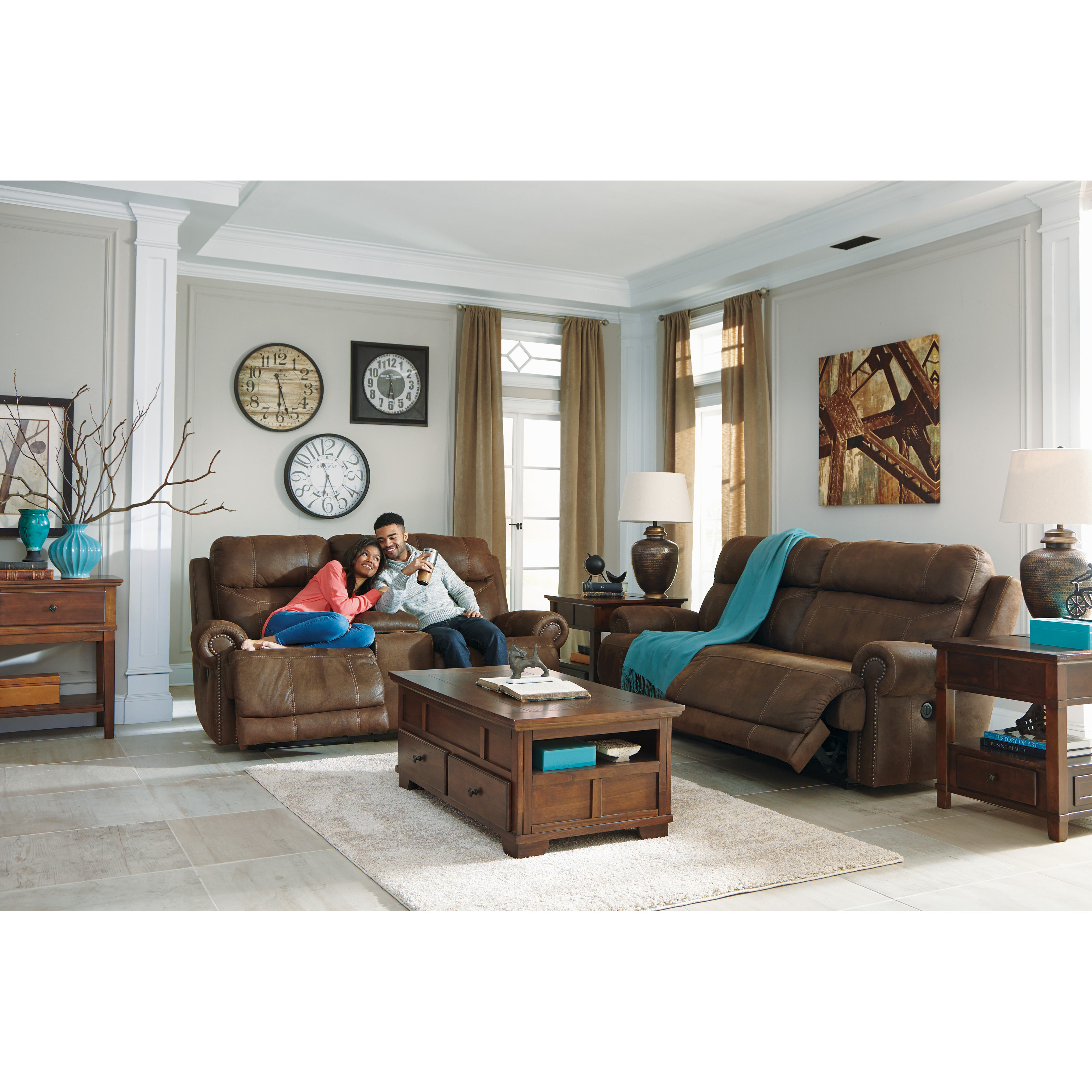 Signature Design by Ashley Austere 2 Seat Reclining Sofa & Reviews