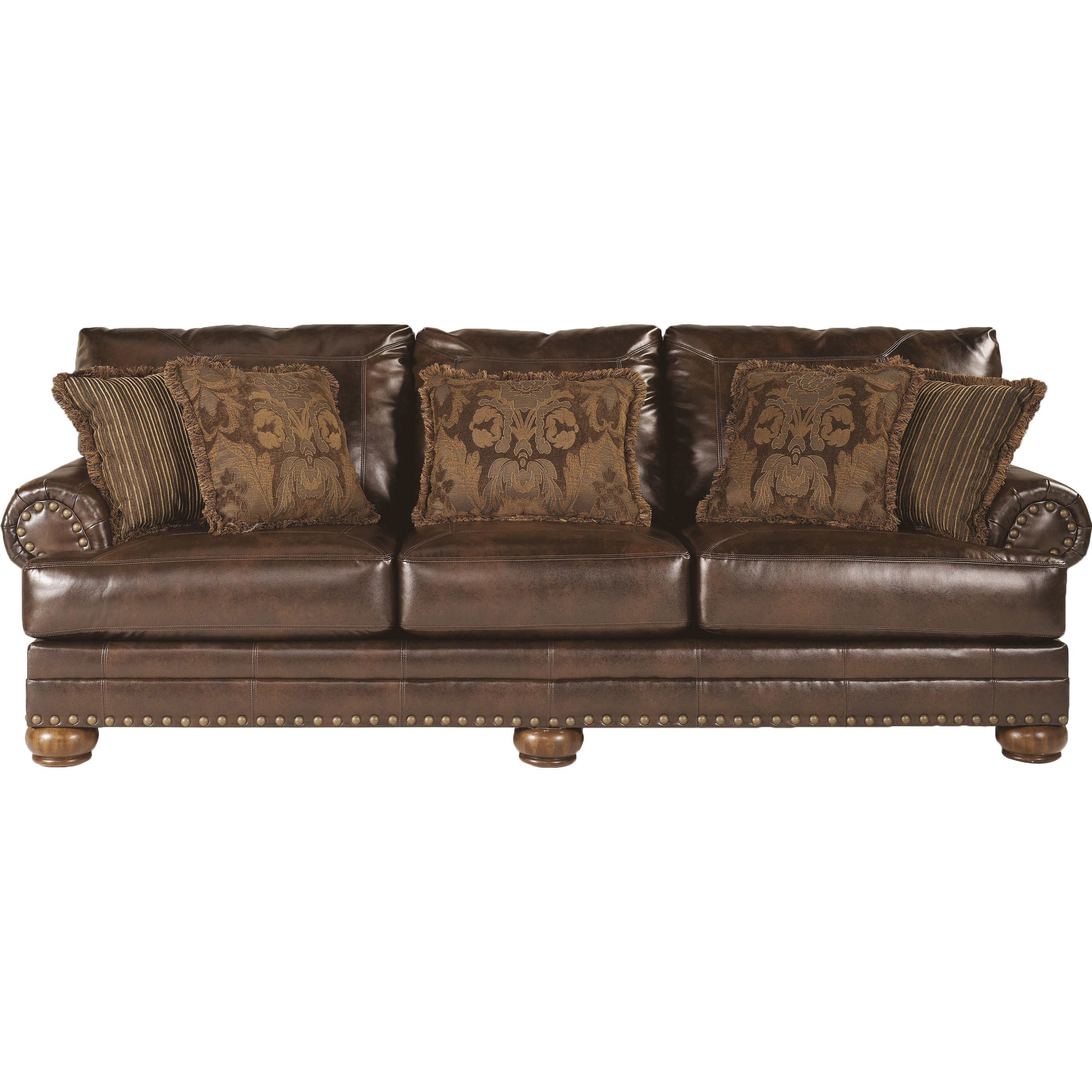 Signature Design by Ashley Leighton Leather Sofa & Reviews Wayfair