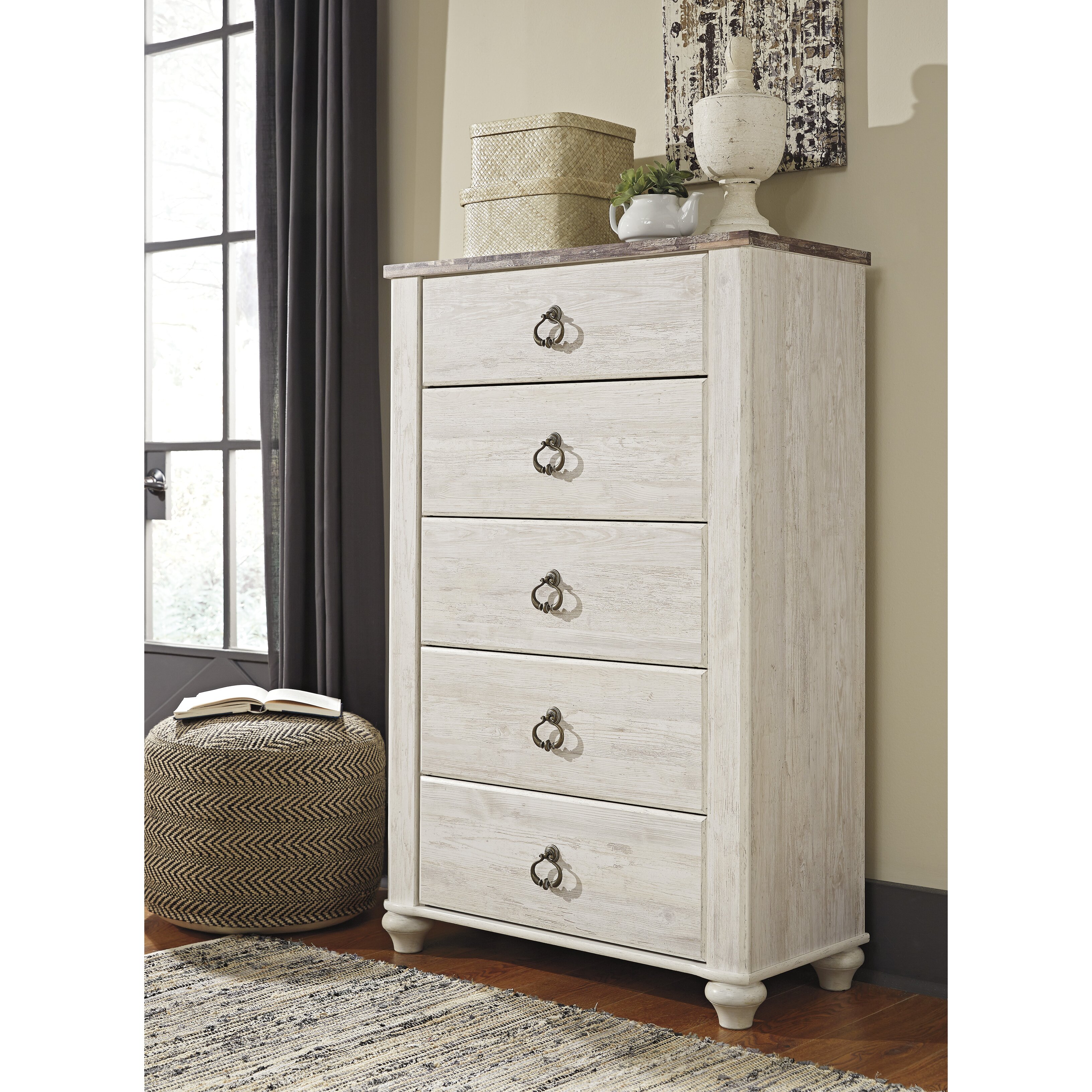 Signature Design by Ashley Willowton 5 Drawer Media Chest & Reviews