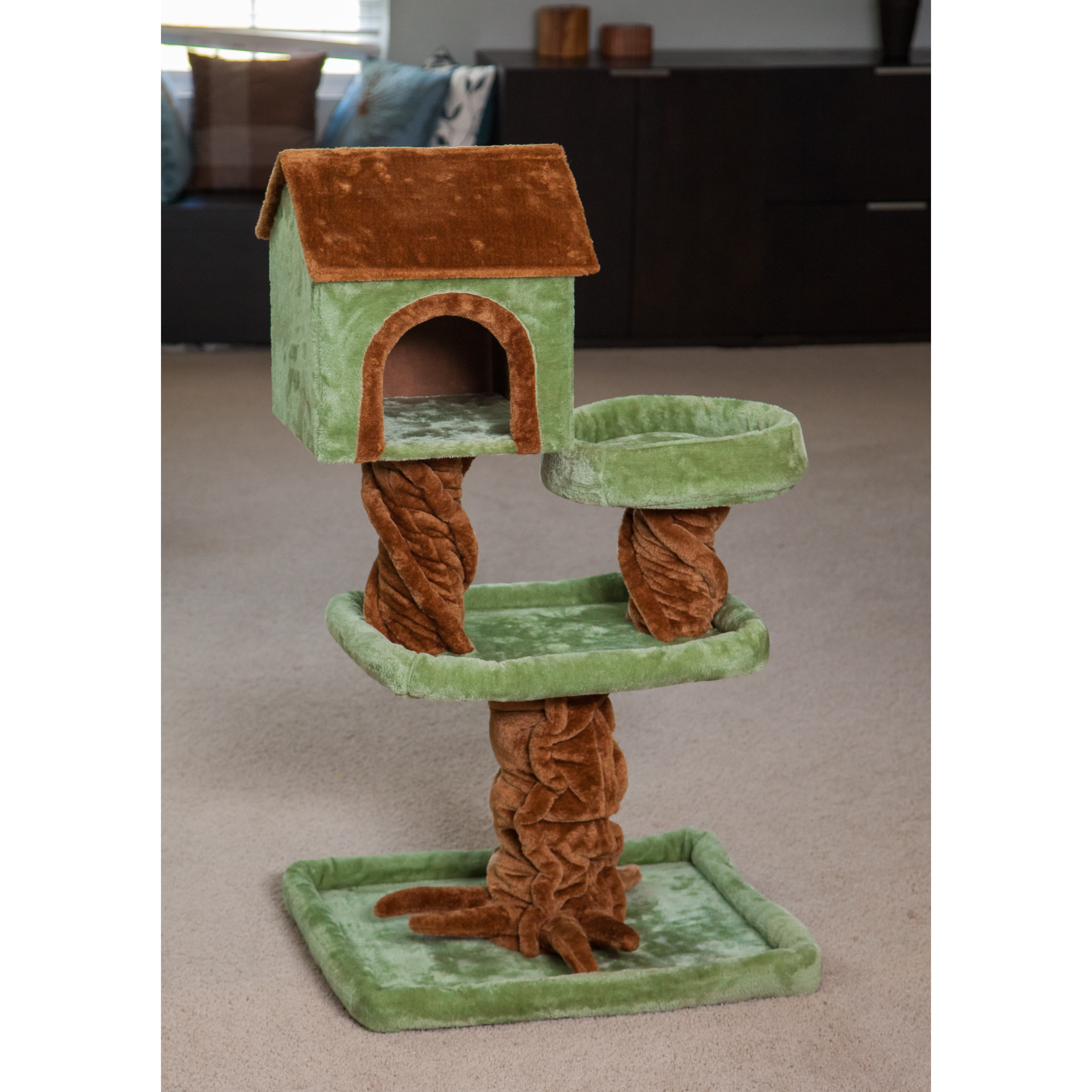 IRIS 41" Carpeted Cat Tree & Reviews Wayfair