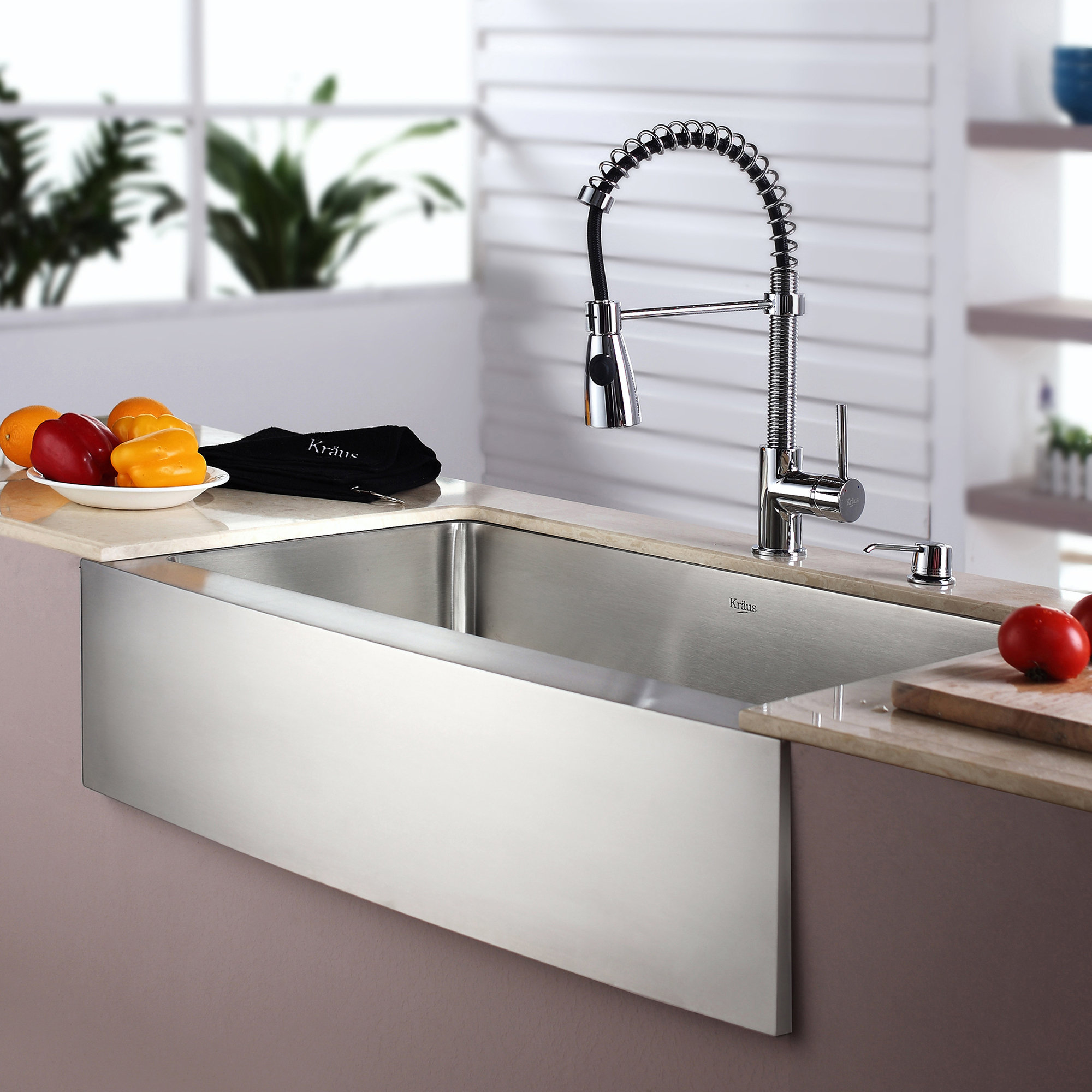 stainless steel farmhouse sink