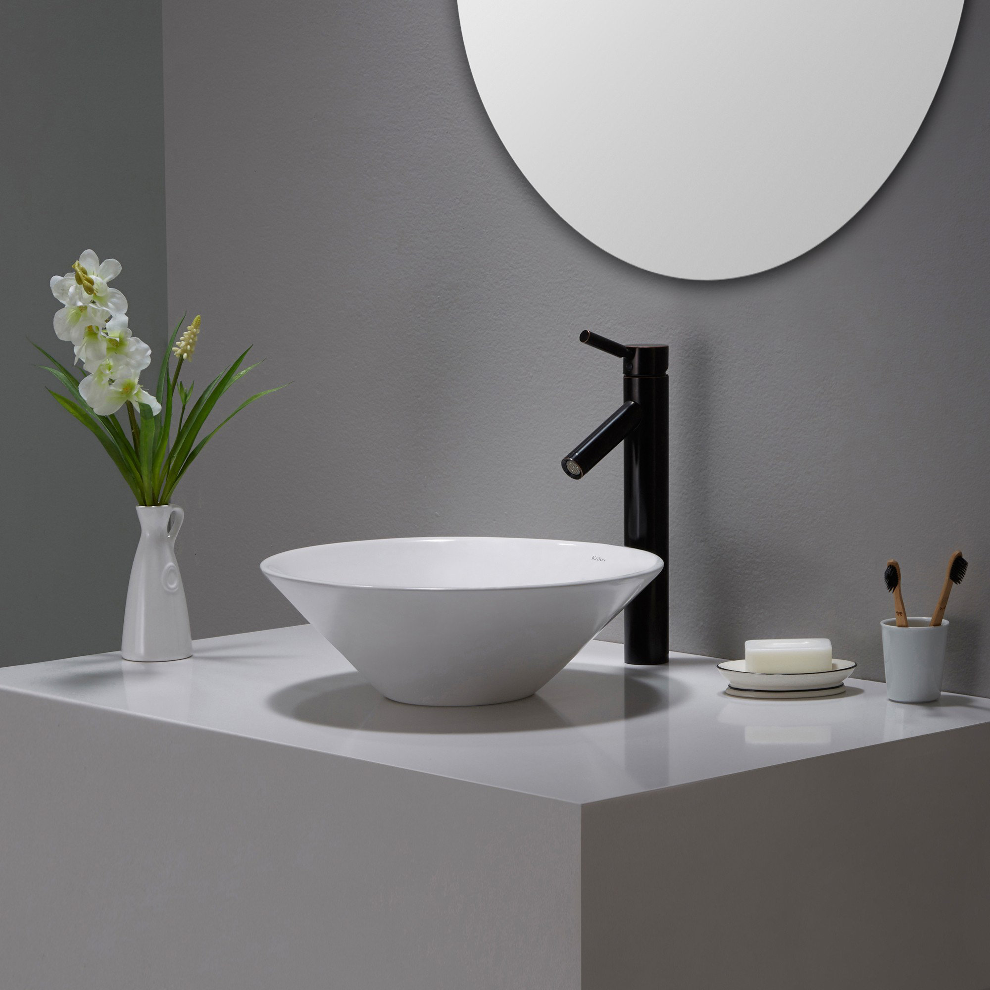 Kraus Elavo™ Ceramic Round Vessel Bathroom Sink & Reviews Wayfair