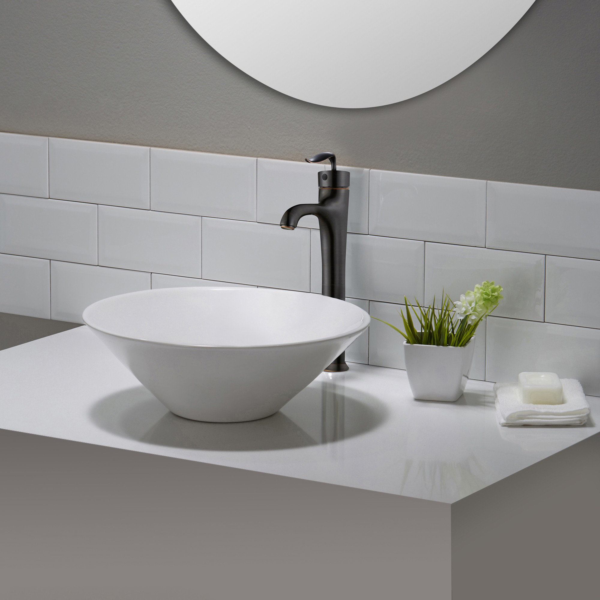Kraus Elavo™ Ceramic Round Vessel Bathroom Sink & Reviews Wayfair