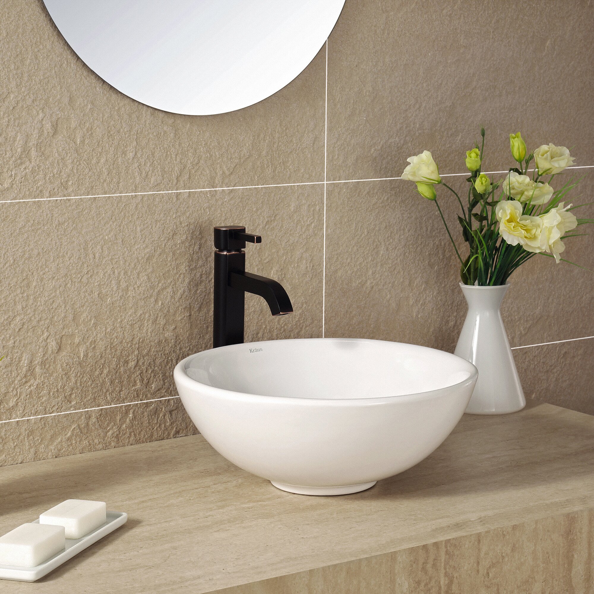 Kraus Ceramic Round Vessel Bathroom Sink & Reviews | Wayfair