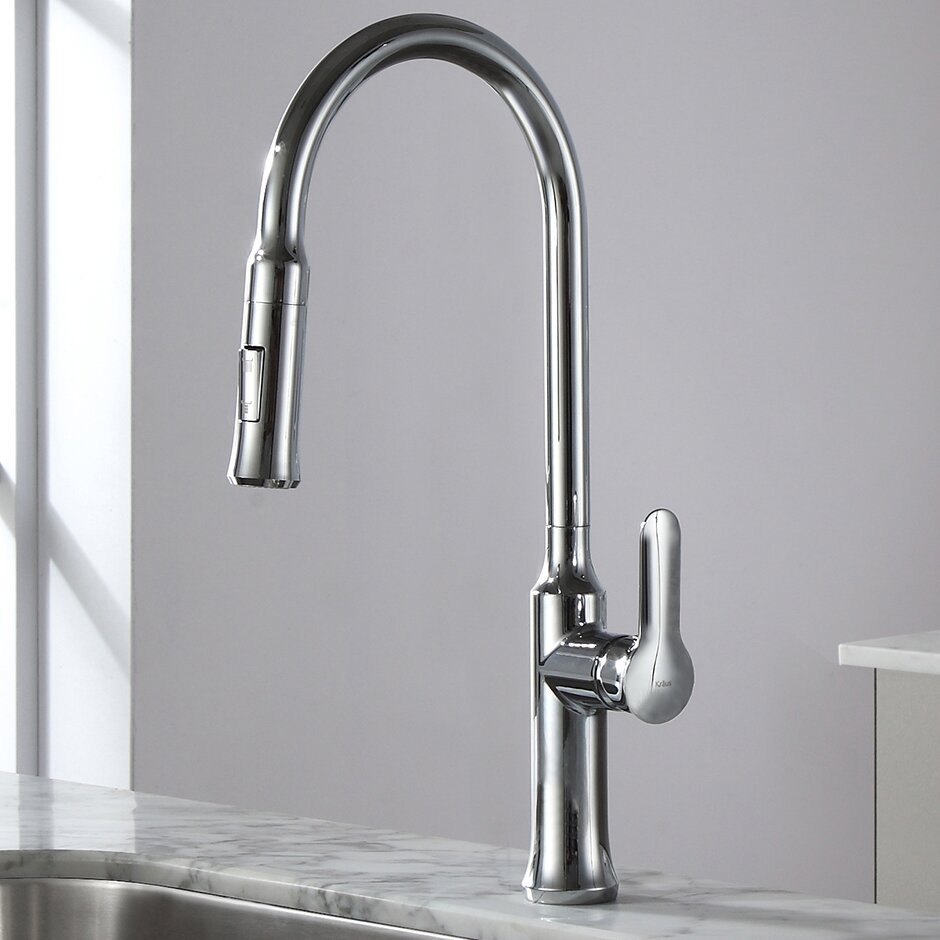 Kraus Nola™ Single Lever Pull Down Kitchen Faucet & Reviews | Wayfair