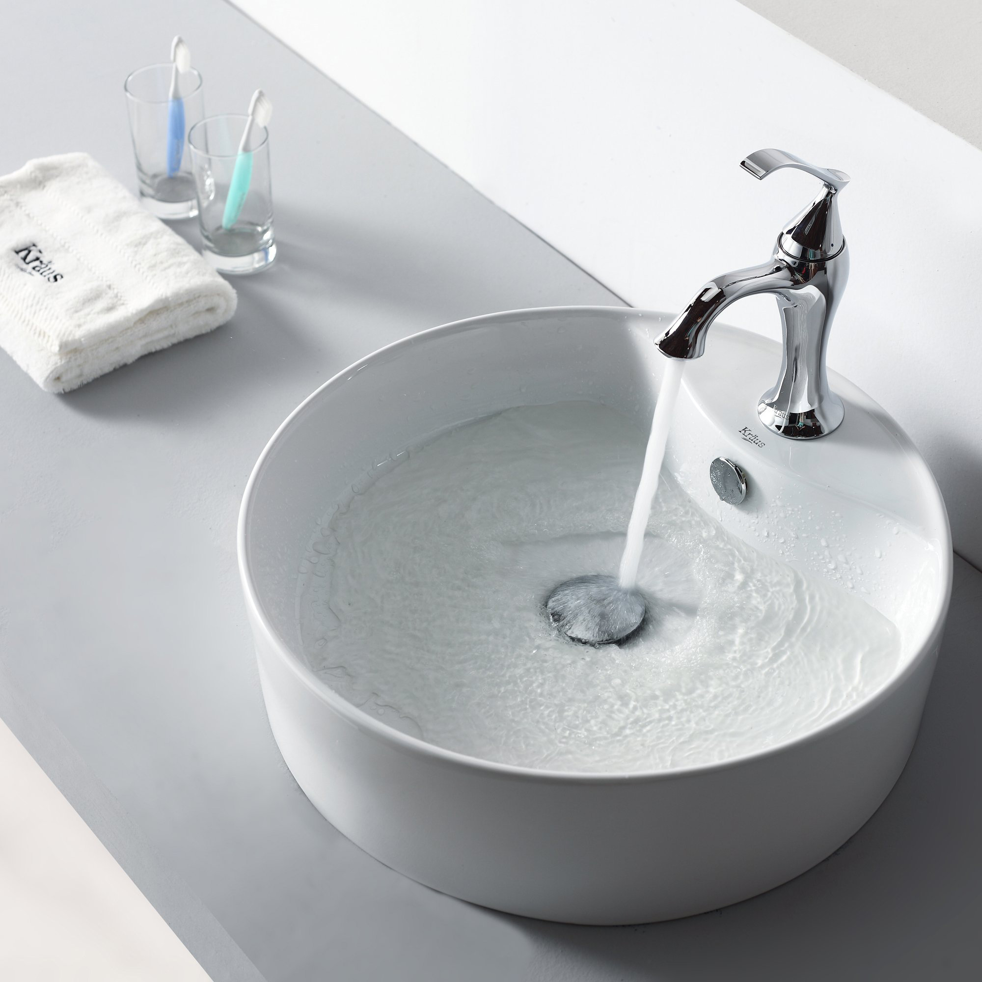 Ventus Single Handle Single Hole Vessel Bathroom Faucet with Drain by ...