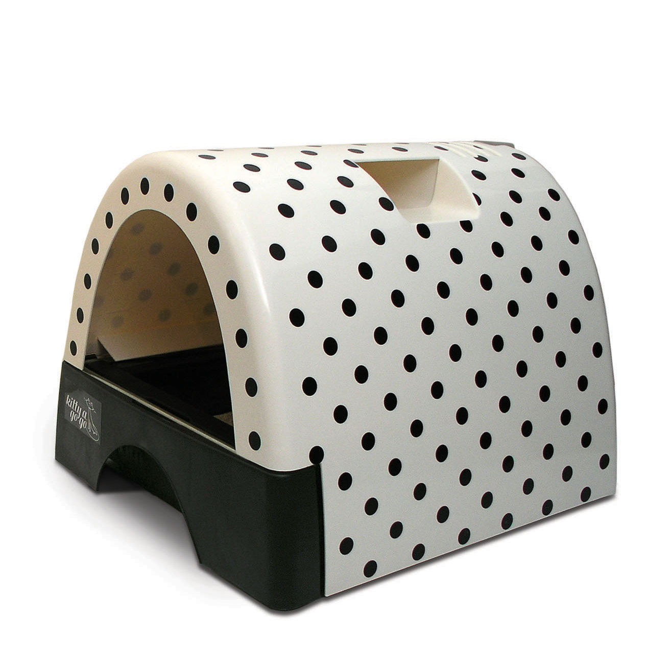 Kittyagogo Designer Cat Litter Box with Polka Dot Cover & Reviews Wayfair