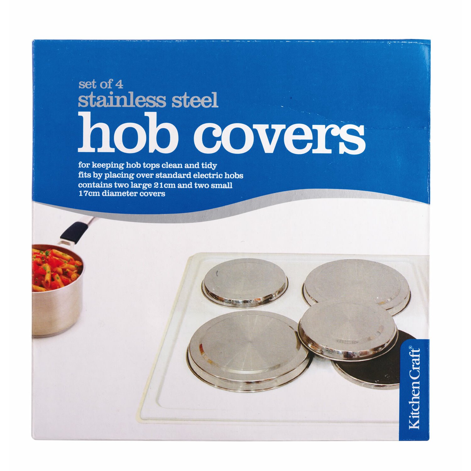 Kitchen Craft Set of 4 Stainless Steel Hob Covers & Reviews | Wayfair UK