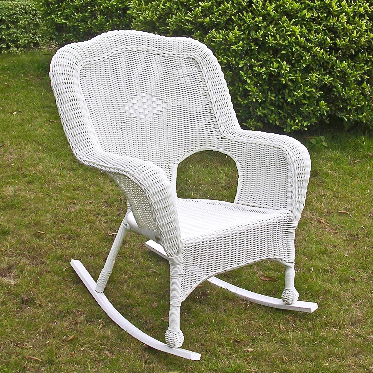 International Caravan Chelsea Outdoor Wicker Resin Patio Rocking Chair