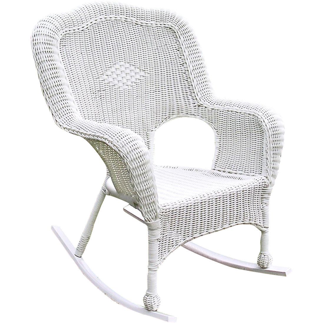 International Caravan Chelsea Outdoor Wicker Resin Patio Rocking Chair