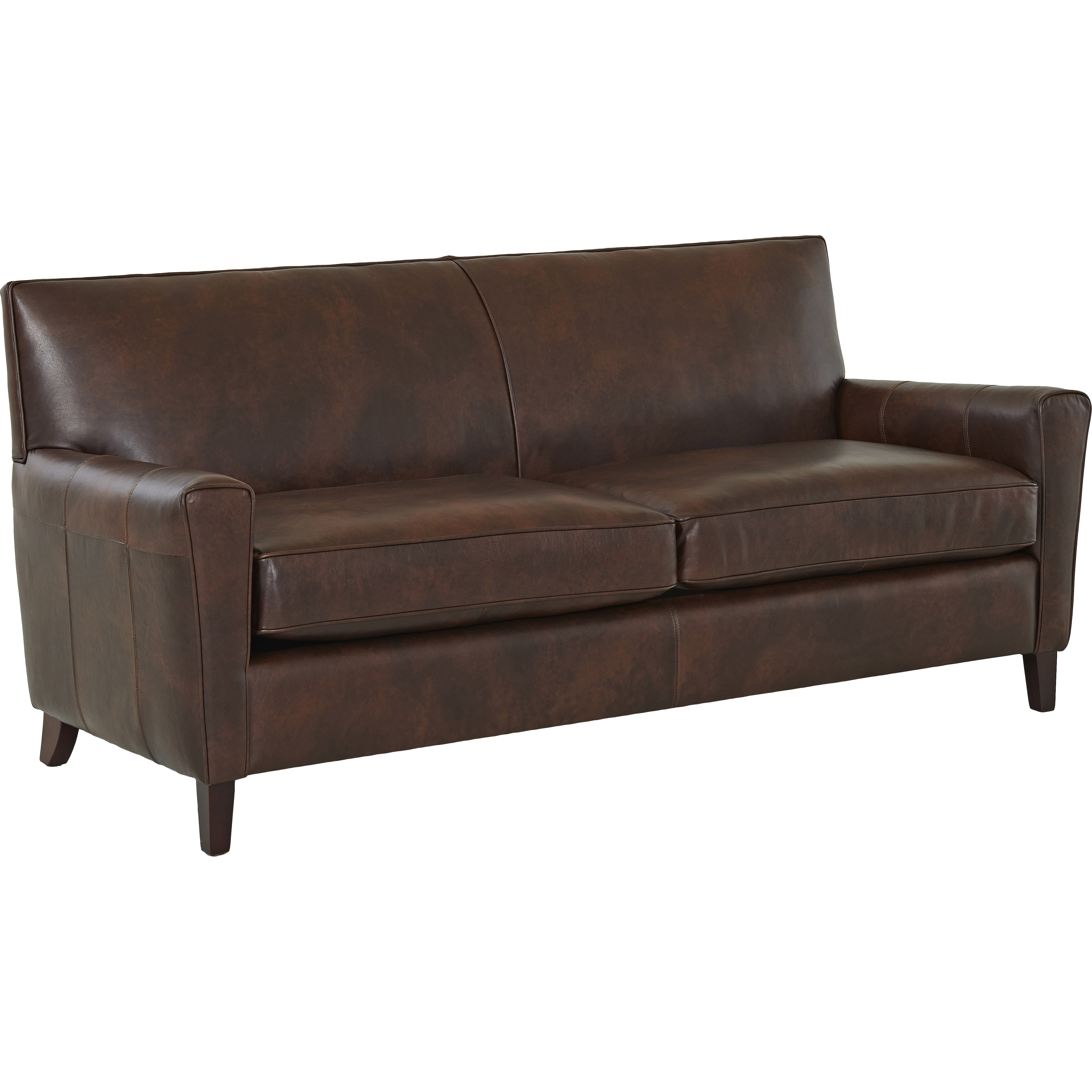 Wayfair Custom Upholstery Grayson Leather Sofa & Reviews Wayfair