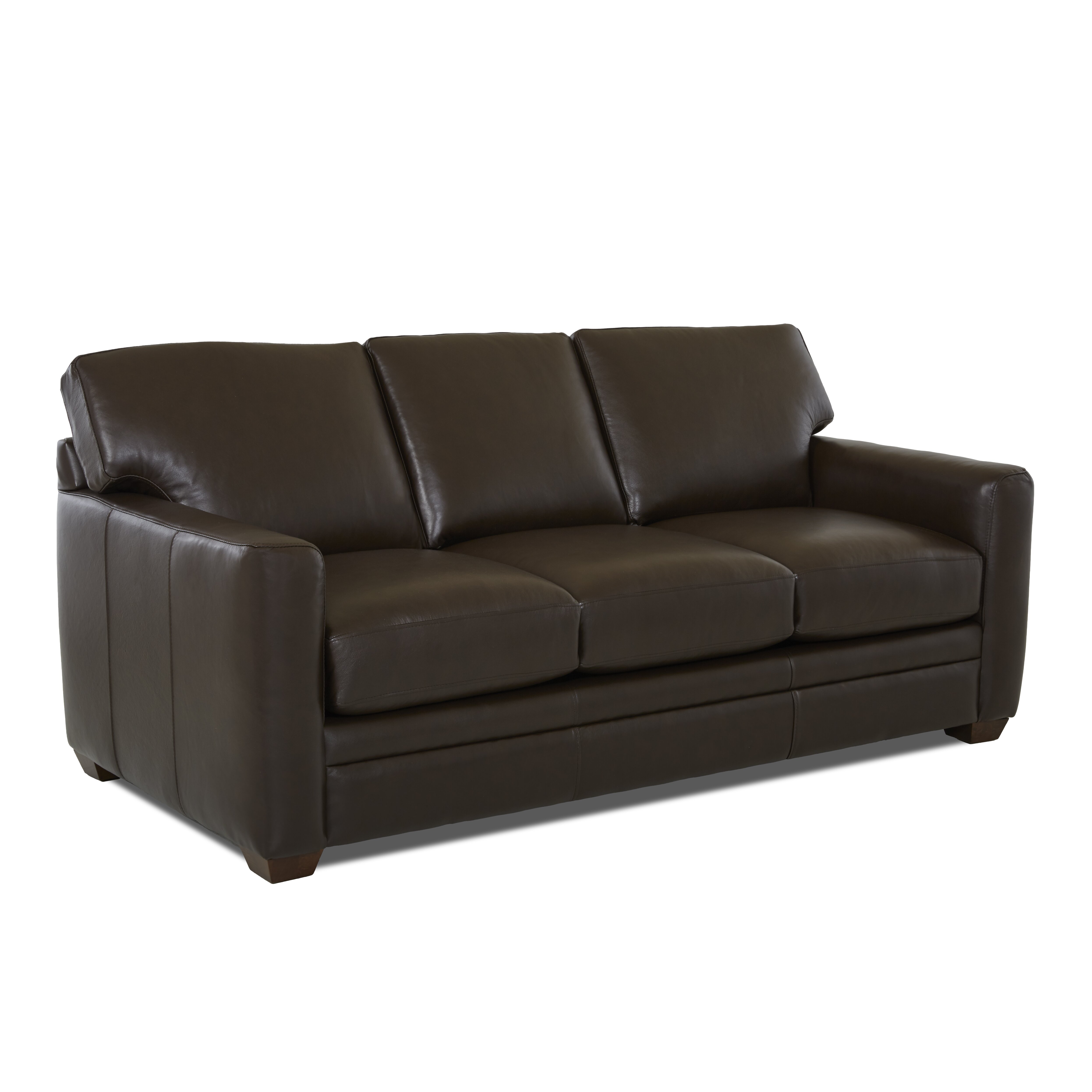 Wayfair Custom Upholstery Rachel Leather Loveseat & Reviews | Wayfair