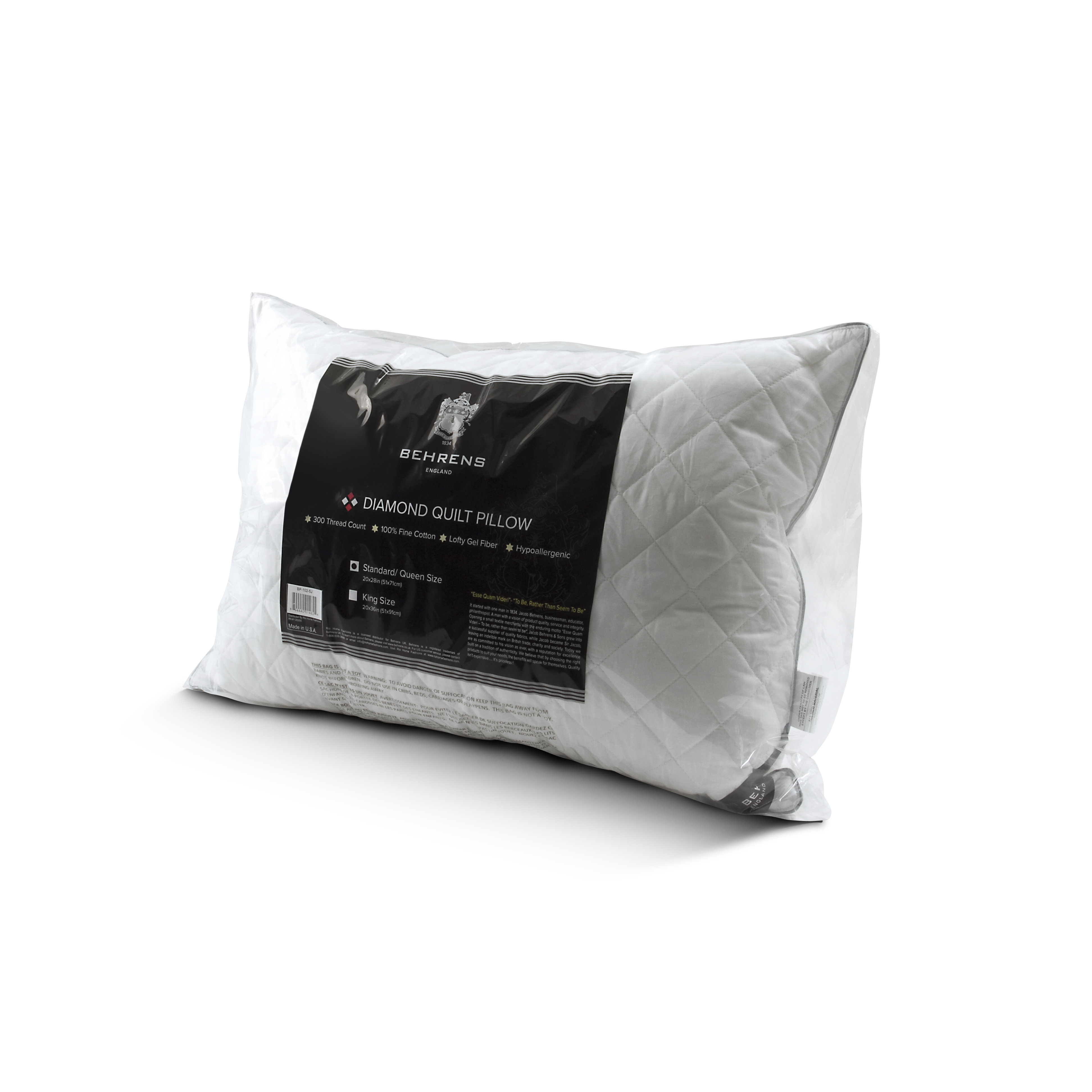 BEHRENS England Diamond Quilt Pillow & Reviews Wayfair