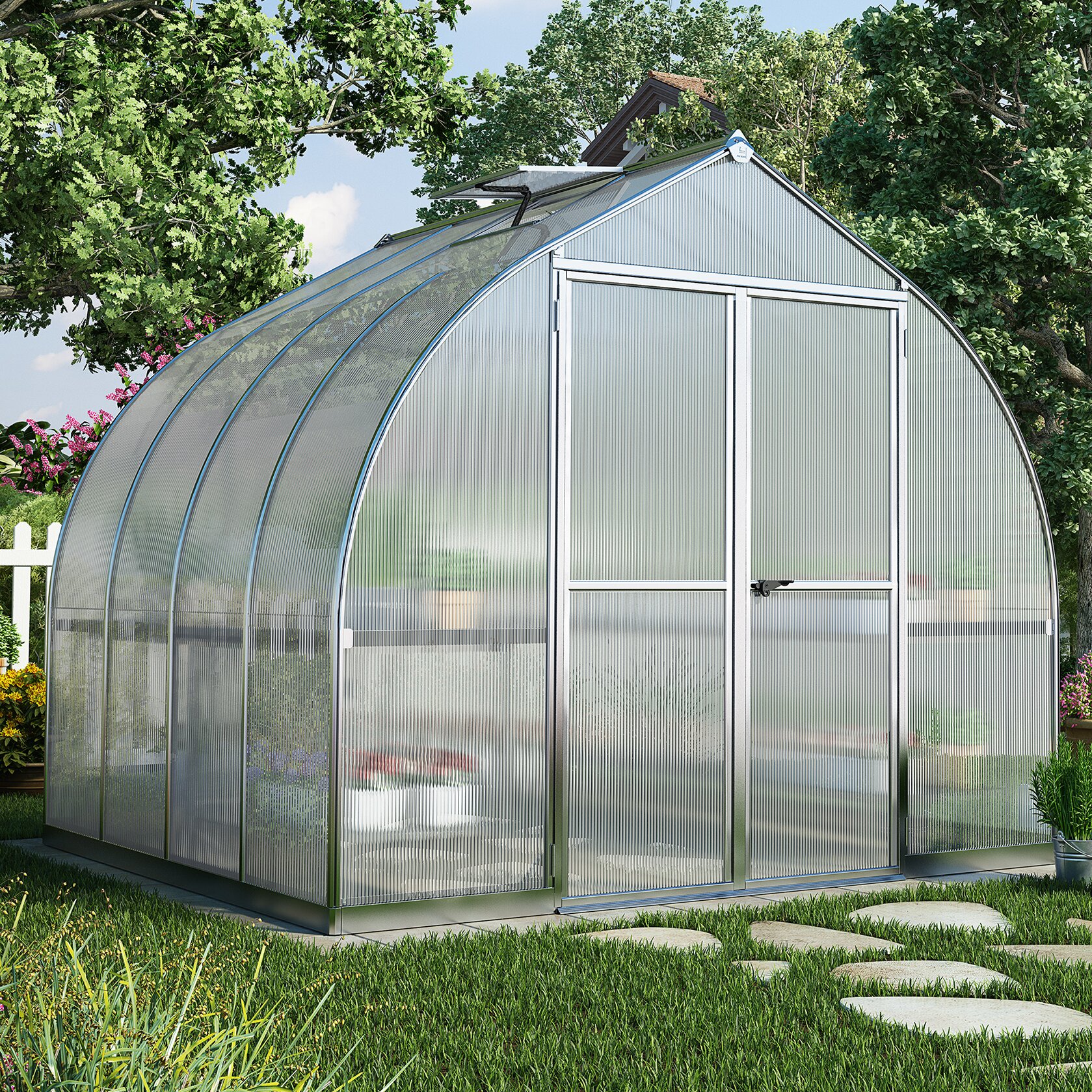 Palram 8 Ft W x 8 Ft D Bella Hobby Greenhouse  Reviews Wayfair