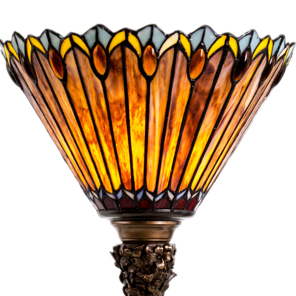 River of Goods Art Deco Table Top Torchiere Tiffany 27" Table Lamp