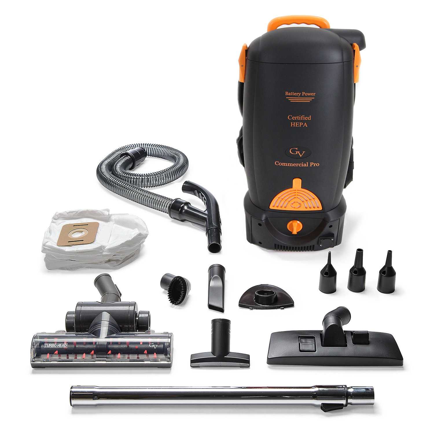 GV 8 Qt. Cordless Battery Powered Powerful HEPA Backpack Back Pack