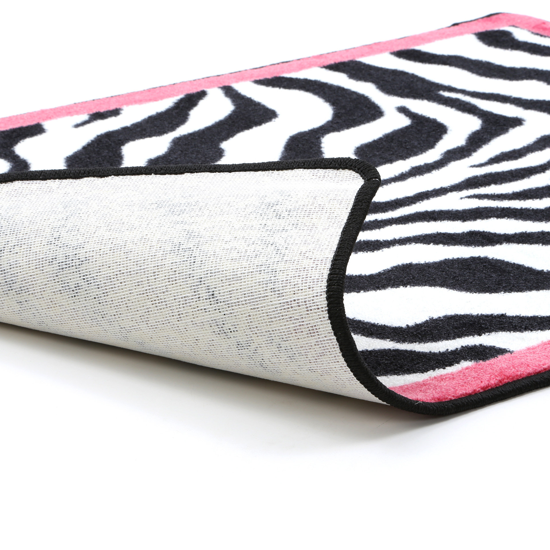 Milliken Zebra Glam Pink Passion Black/White Area Rug & Reviews Wayfair