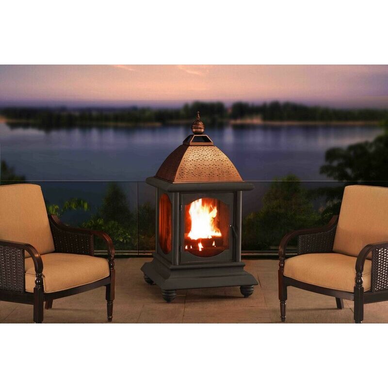 Sunjoy Cobbler Steel Outdoor Fireplace & Reviews | Wayfair