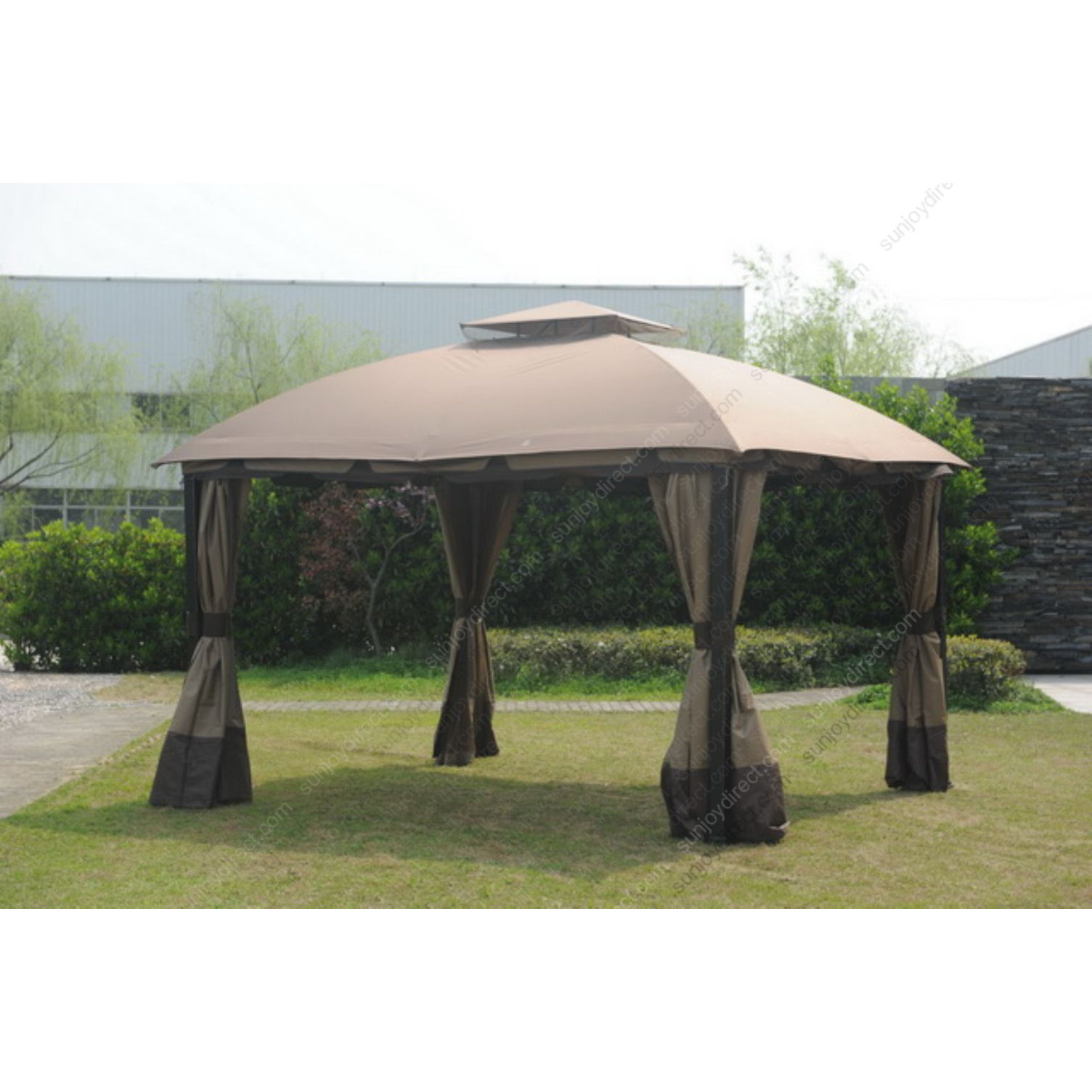 Sunjoy Pine Knob Canopy 12 Ft. W x 10 Ft. D Steel Gazebo & Reviews