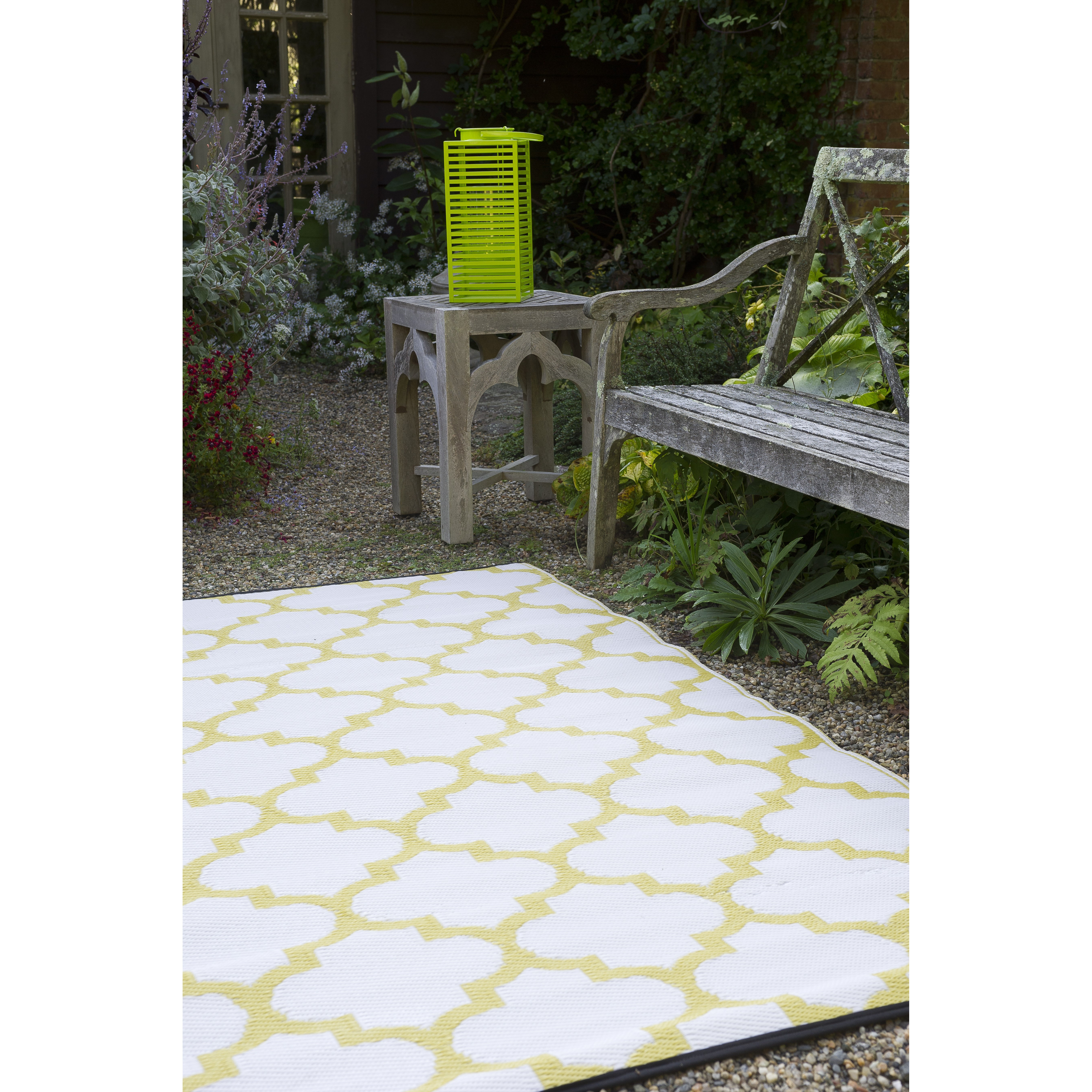 Fab Habitat Tangier HandWoven Bright Yellow Indoor/Outdoor Area Rug