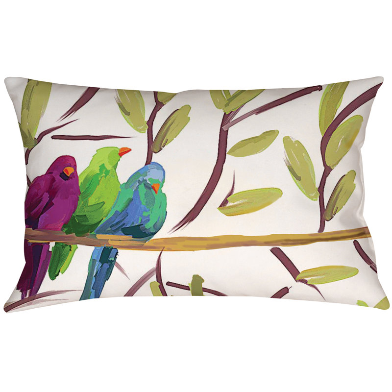 Zipcode Design Beth Flocked Together Birds Throw Pillow & Reviews Wayfair