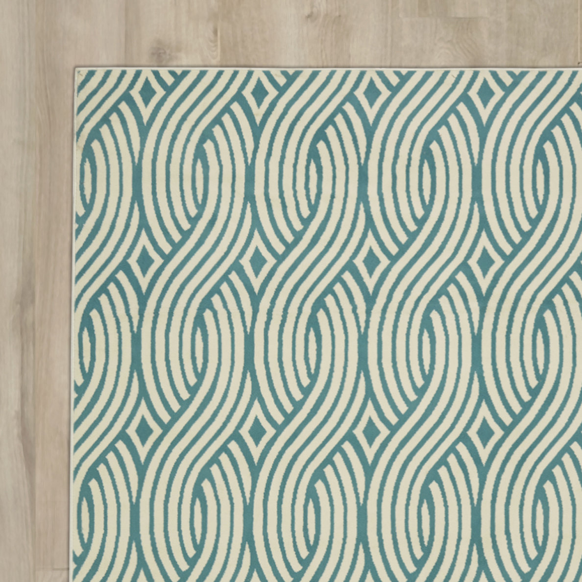 Zipcode™ Design Lucia Aqua/Gray Indoor/Outdoor Area Rug & Reviews Wayfair
