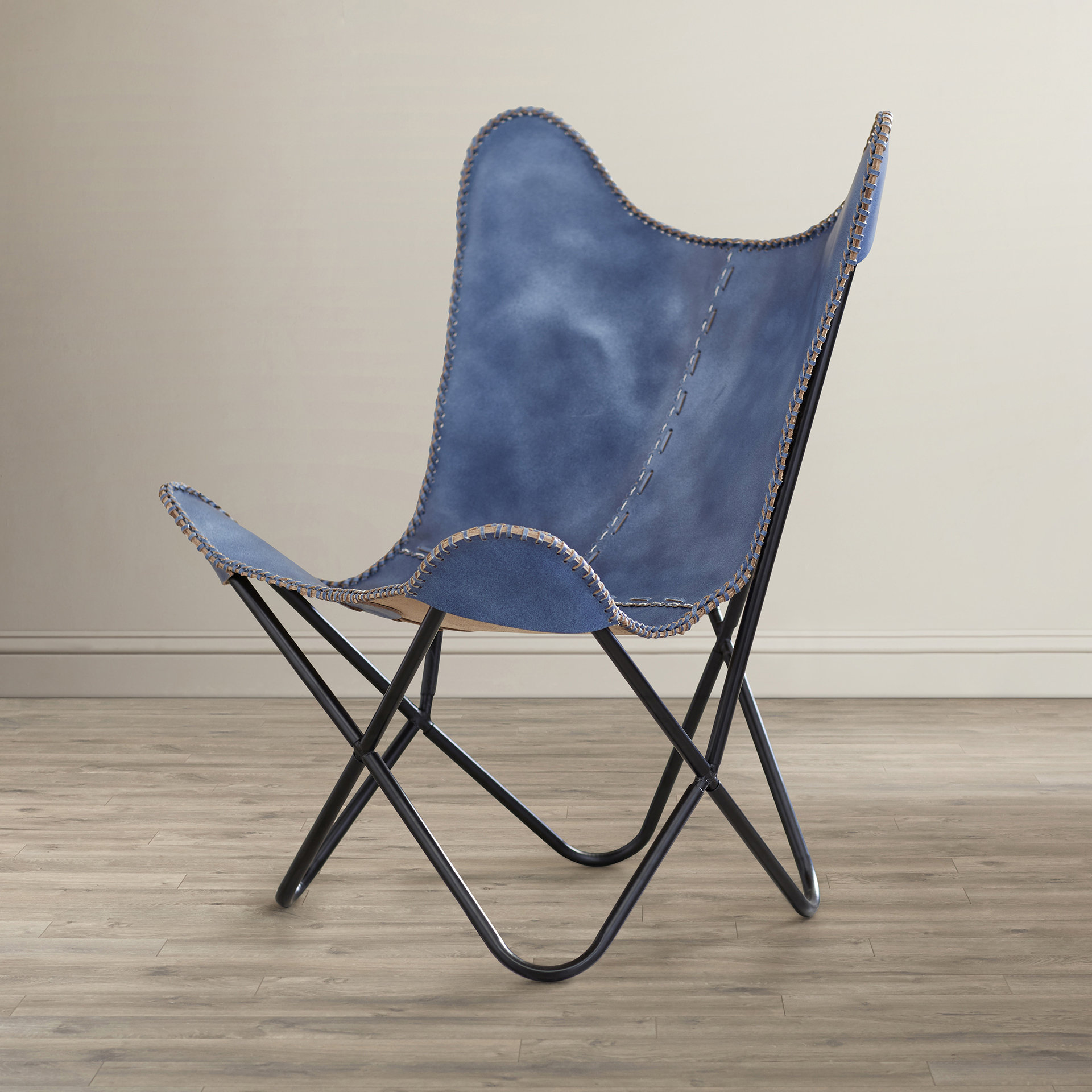 Zipcode™ Design Sharon Leather Butterfly Lounge Chair & Reviews | Wayfair