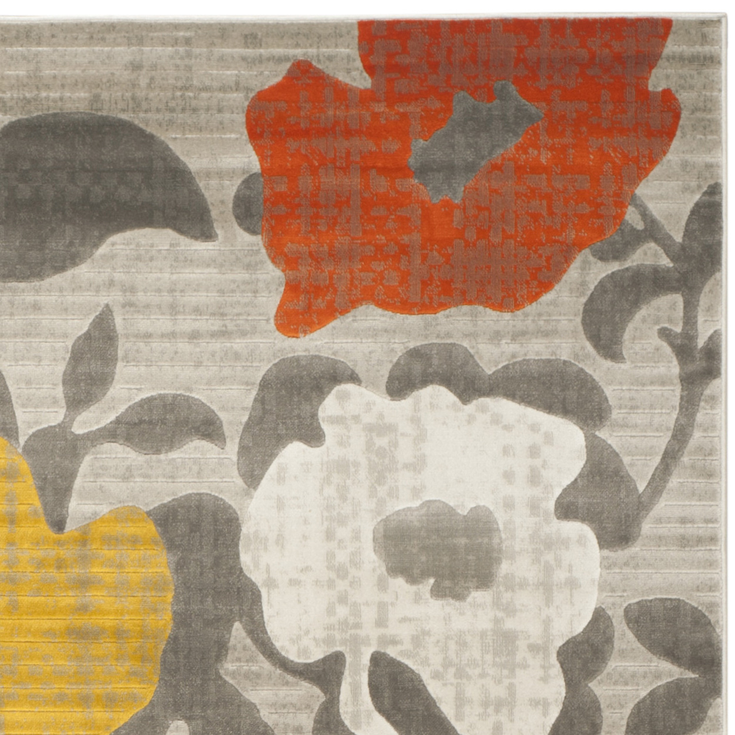 Zipcode™ Design Grey / Yellow Floral and Plant Rug & Reviews