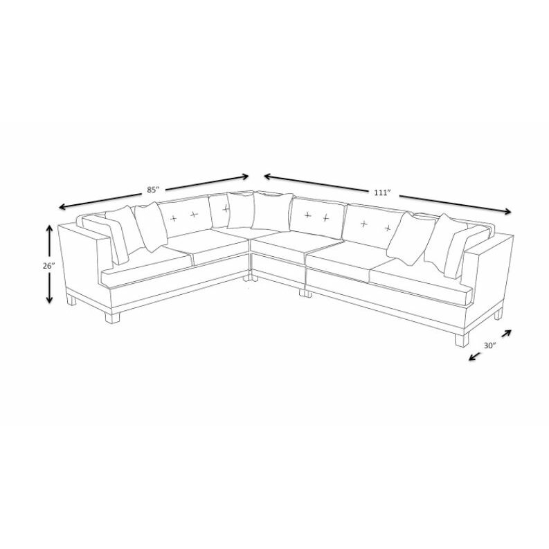 AE Outdoor Camilla 4 Piece Sectional with Cushions & Reviews | Wayfair