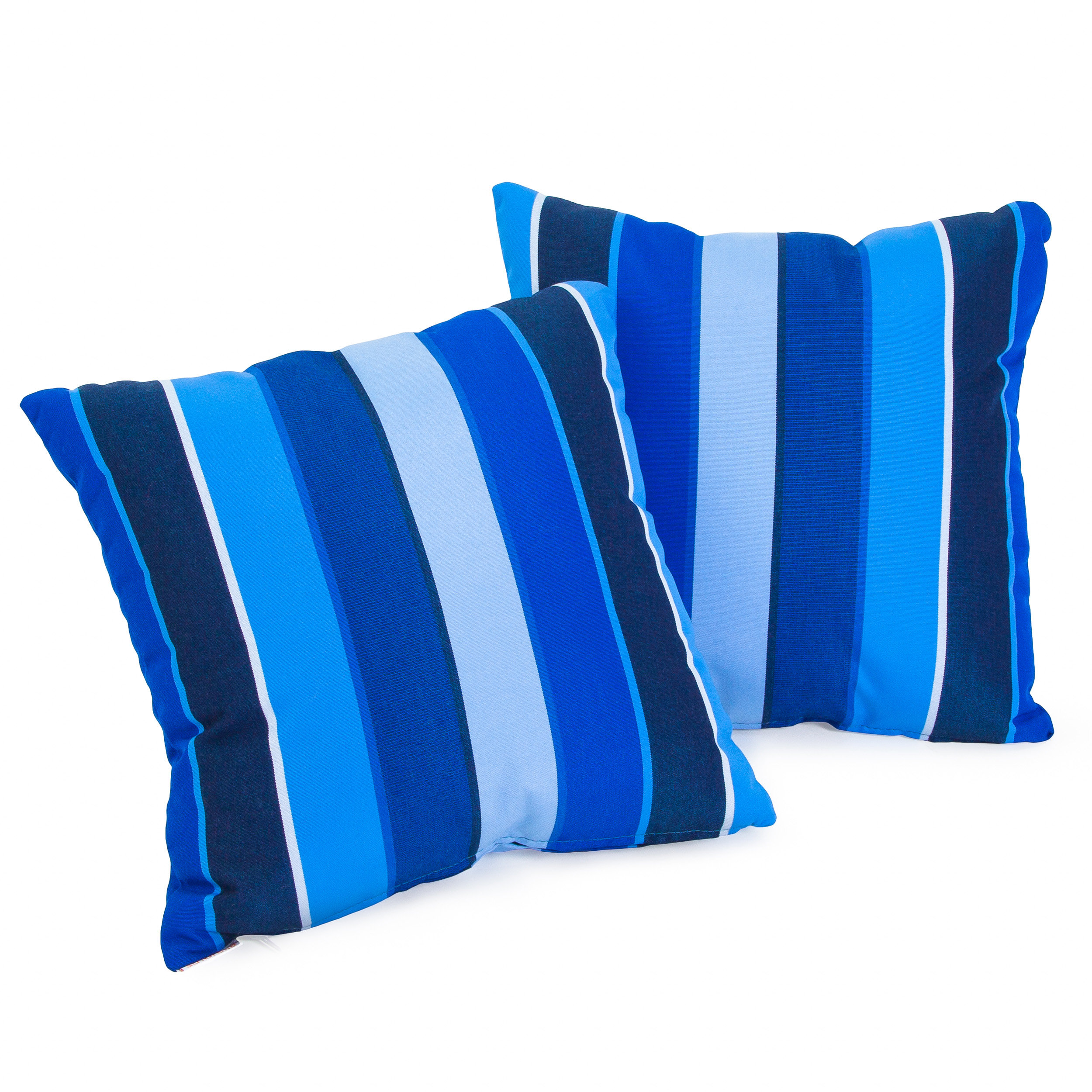 Home Loft Concepts Milano Cobalt Striped Sunbrella Throw Pillow