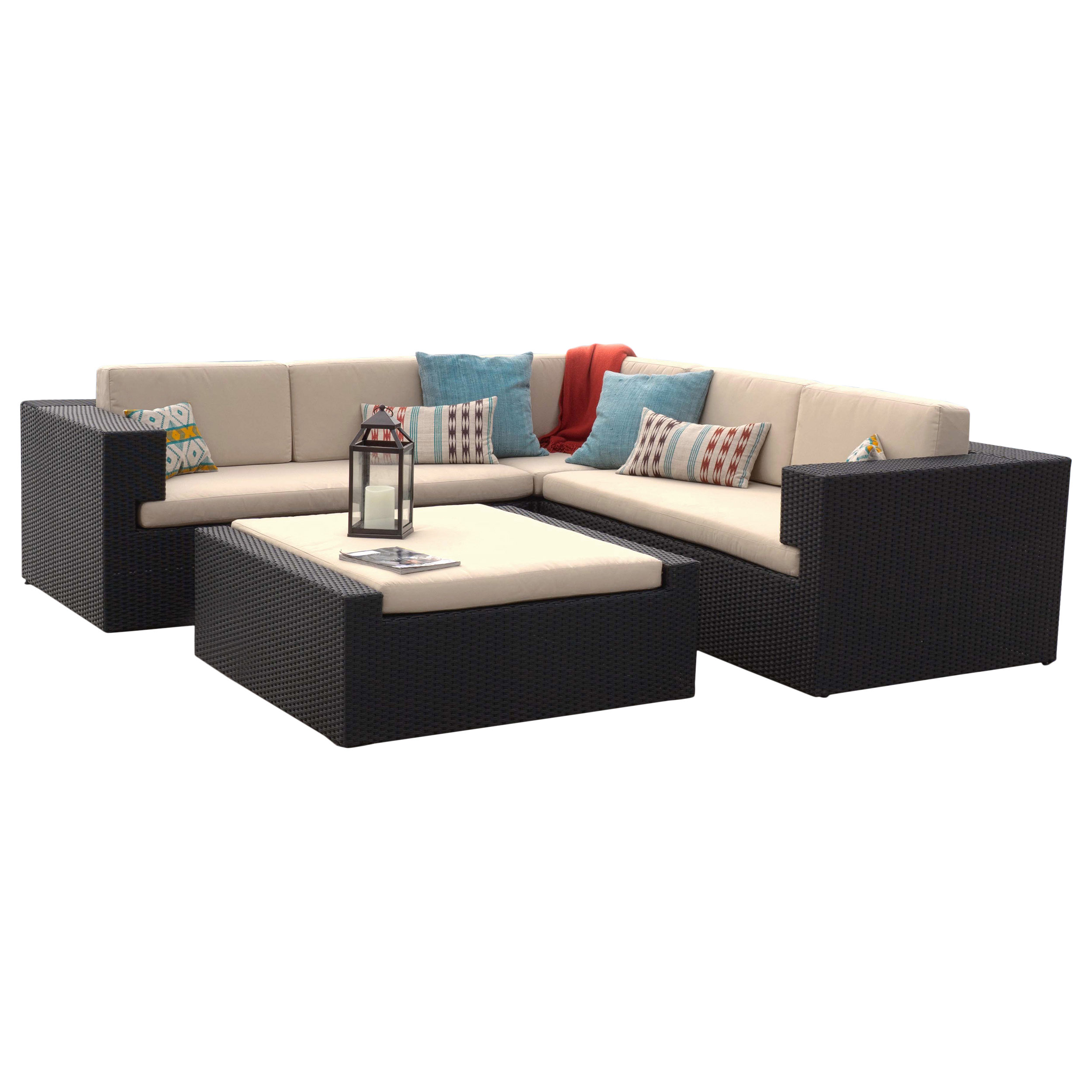 Home Loft Concepts Ventura 4 Piece Lounge Seating Group with Cushions
