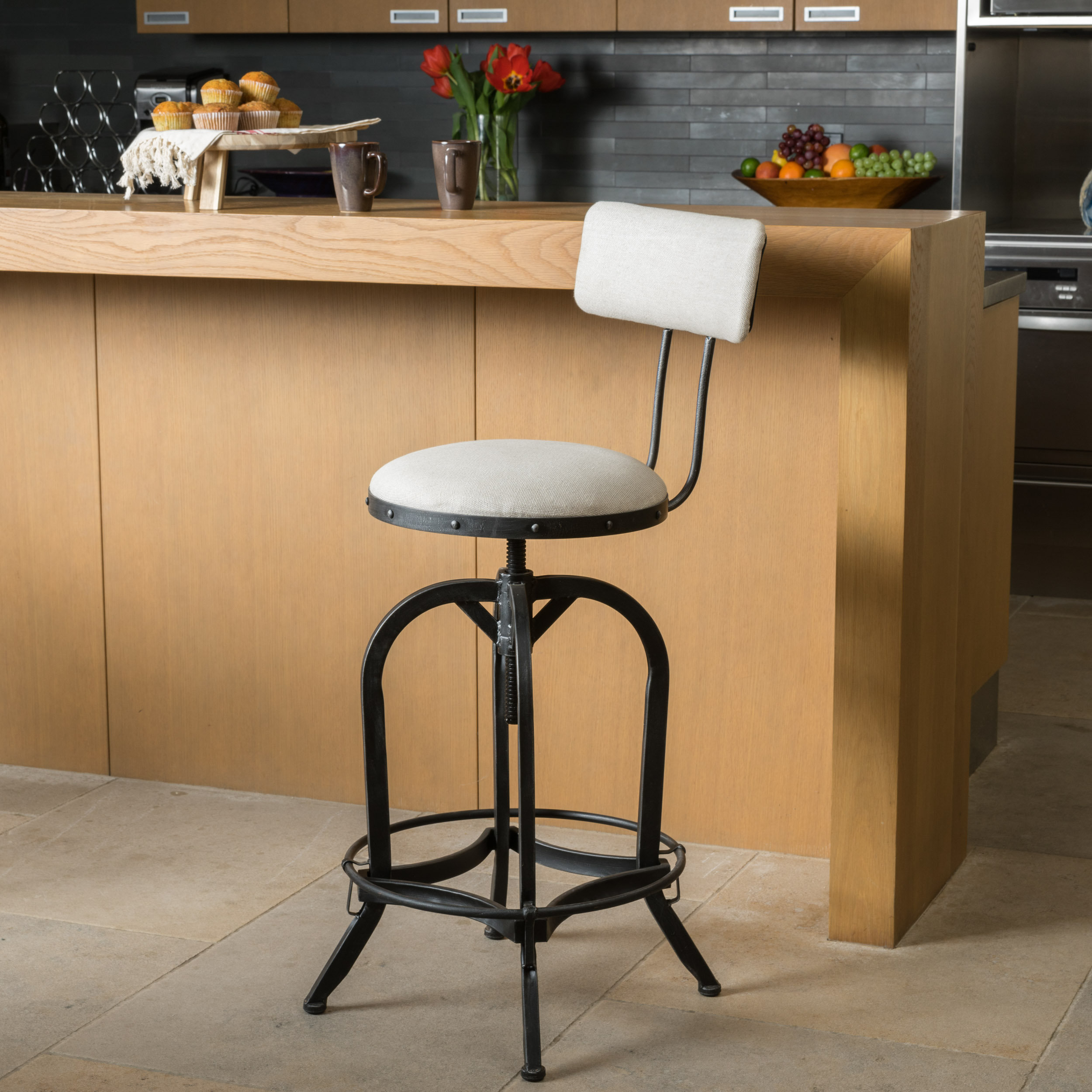 Trent Austin Design Oria Adjustable Height Swivel Bar Stool & Reviews