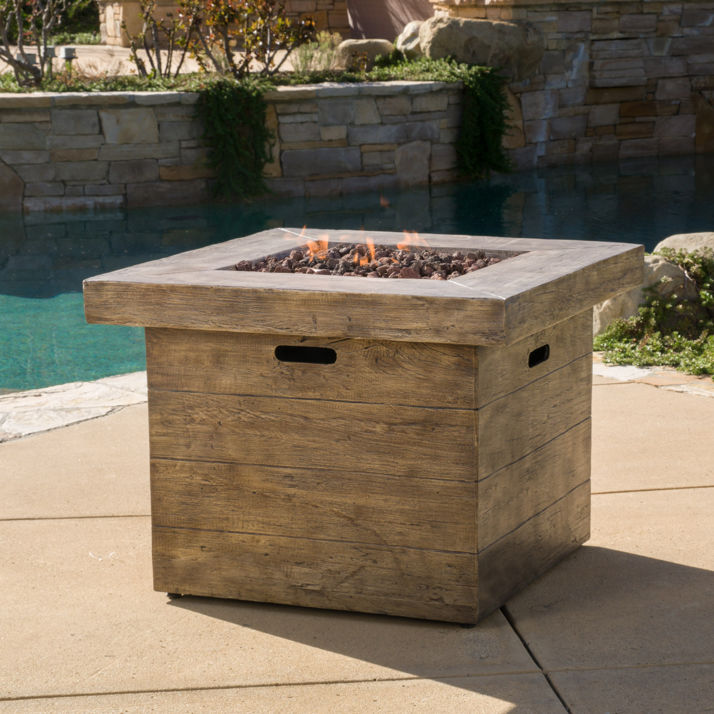 square fire pit tables